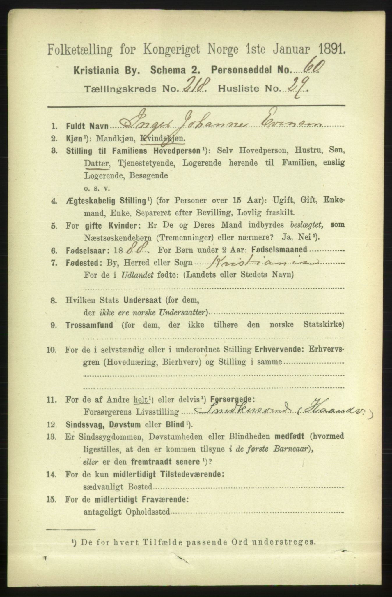 RA, 1891 census for 0301 Kristiania, 1891, p. 129786