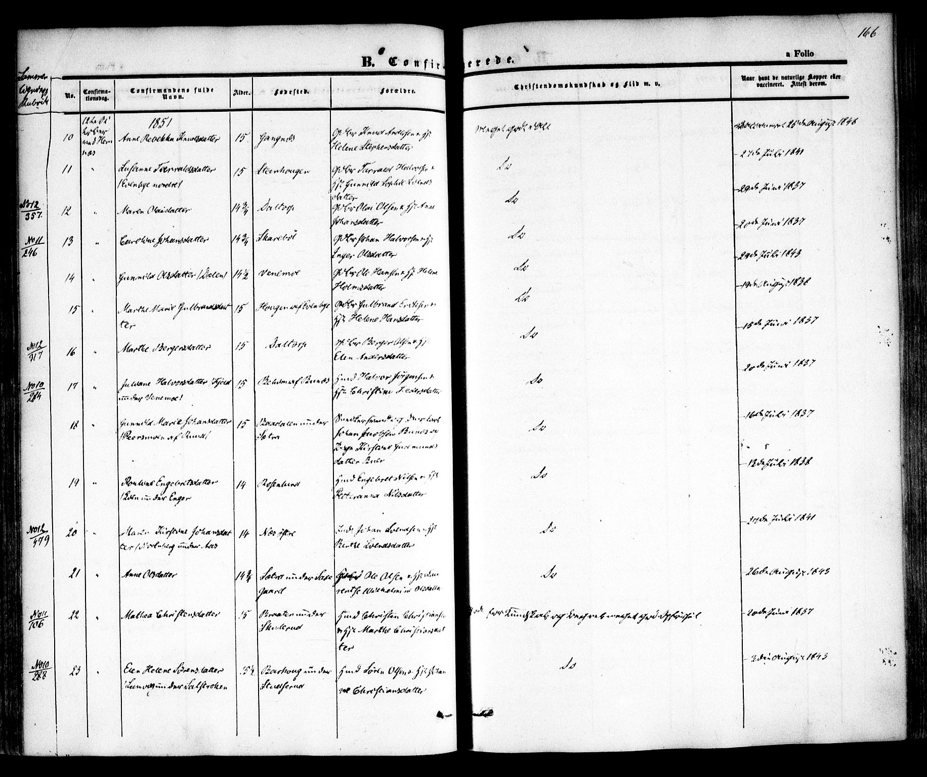 Høland prestekontor Kirkebøker, AV/SAO-A-10346a/F/Fa/L0009: Parish register (official) no. I 9, 1846-1853, p. 166