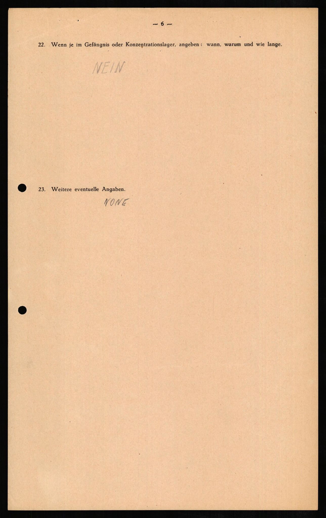 Forsvaret, Forsvarets overkommando II, AV/RA-RAFA-3915/D/Db/L0008: CI Questionaires. Tyske okkupasjonsstyrker i Norge. Tyskere., 1945-1946, p. 259