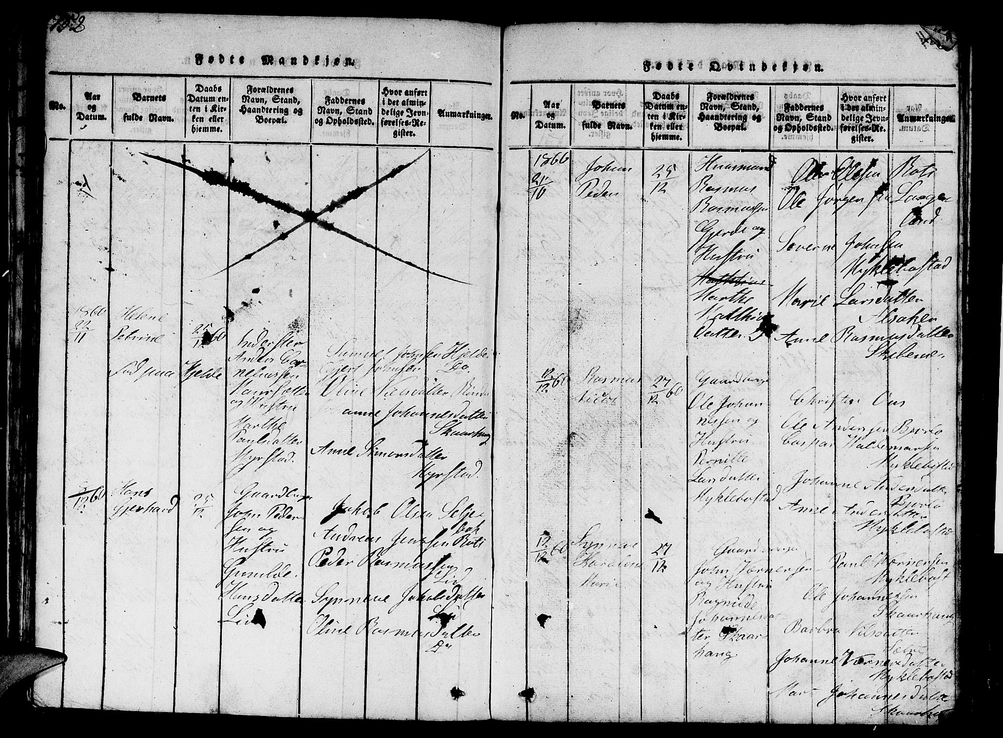 Eid sokneprestembete, SAB/A-82301/H/Hab/Haba/L0001: Parish register (copy) no. A 1, 1816-1862, p. 152-153