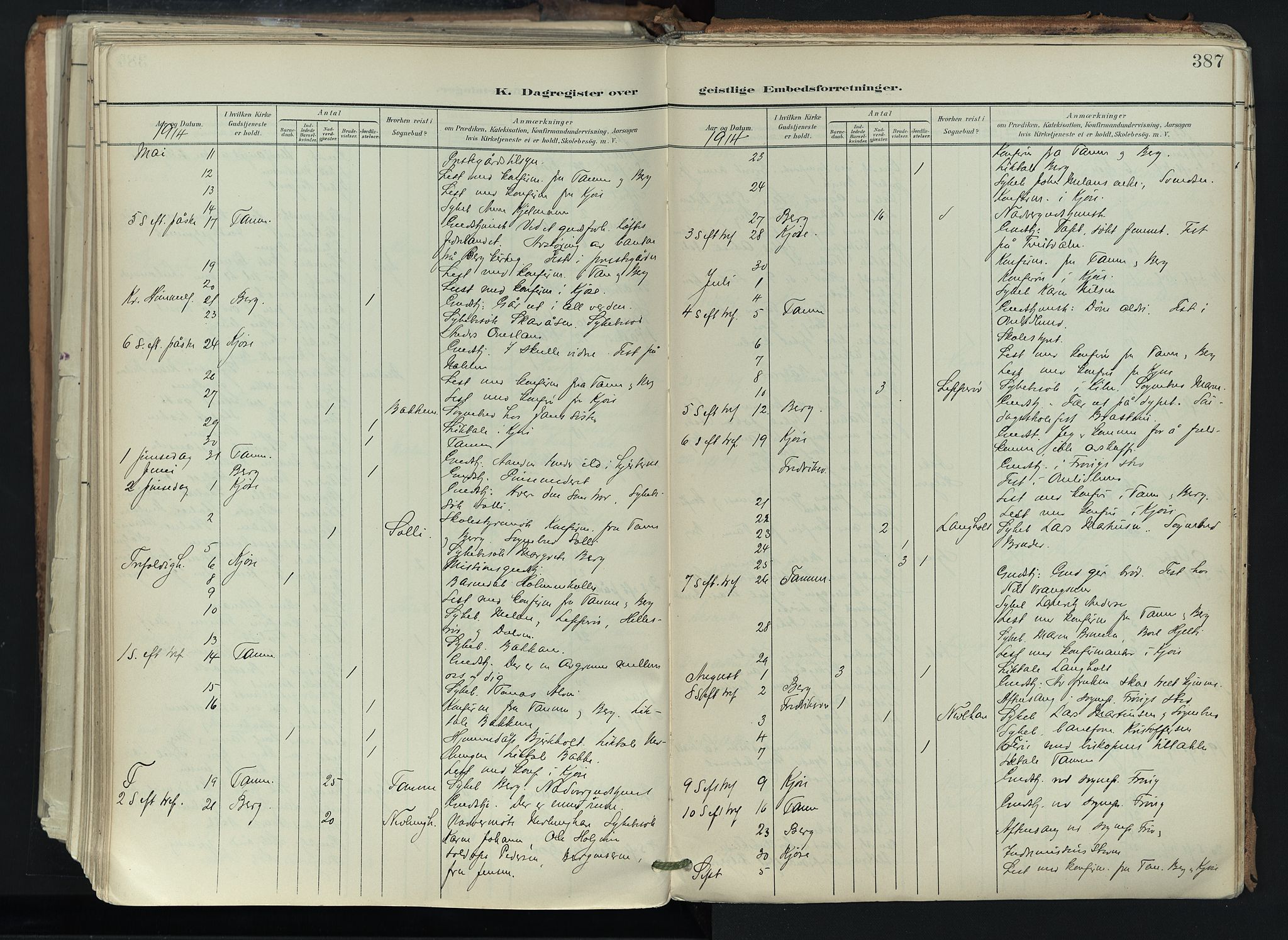 Brunlanes kirkebøker, AV/SAKO-A-342/F/Fc/L0003: Parish register (official) no. III 3, 1900-1922, p. 387