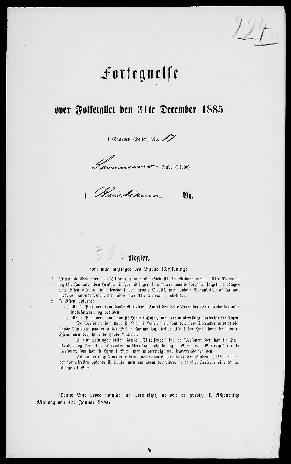 RA, 1885 census for 0301 Kristiania, 1885, p. 2935