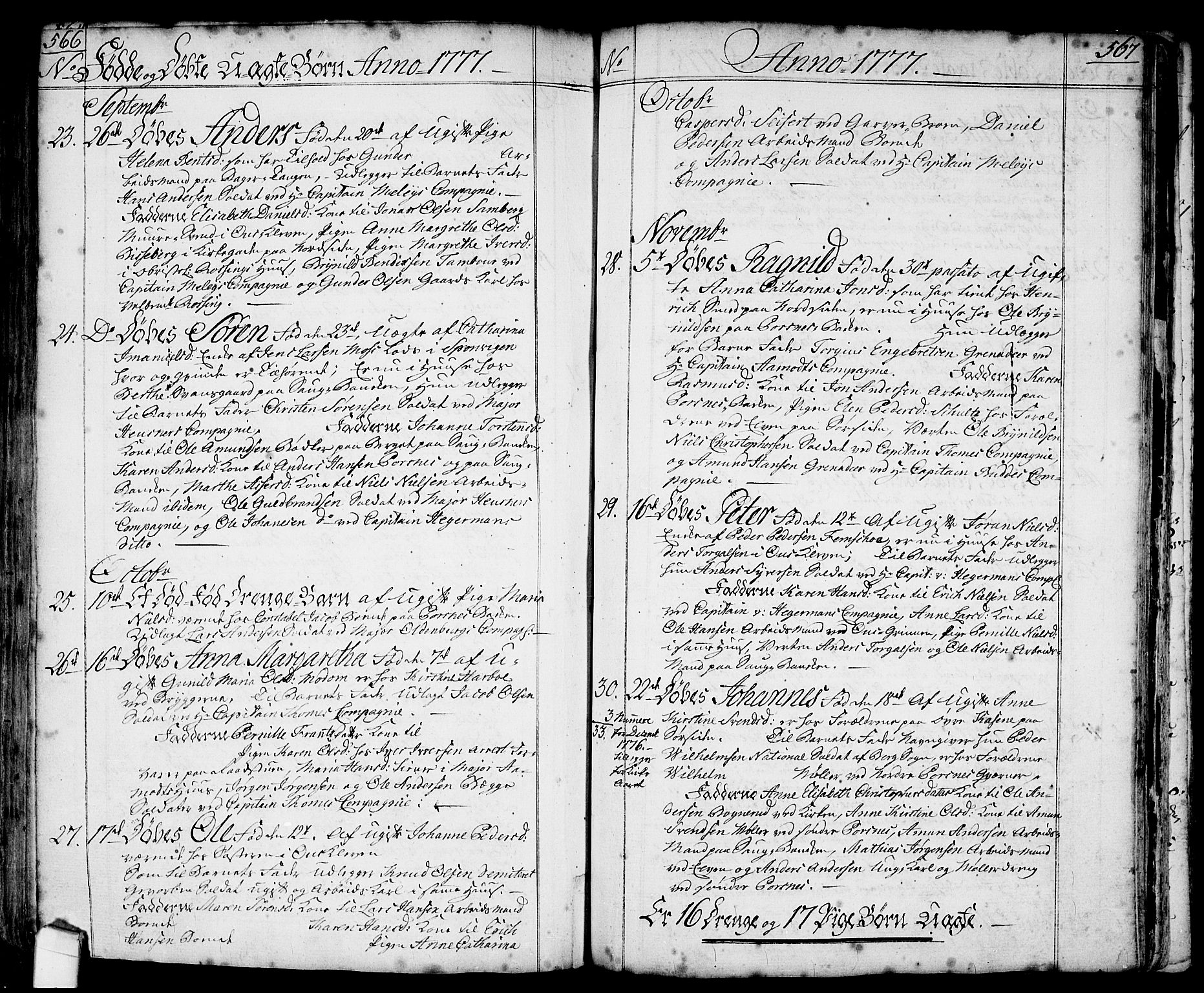 Halden prestekontor Kirkebøker, SAO/A-10909/F/Fa/L0001: Parish register (official) no. I 1, 1758-1791, p. 566-567