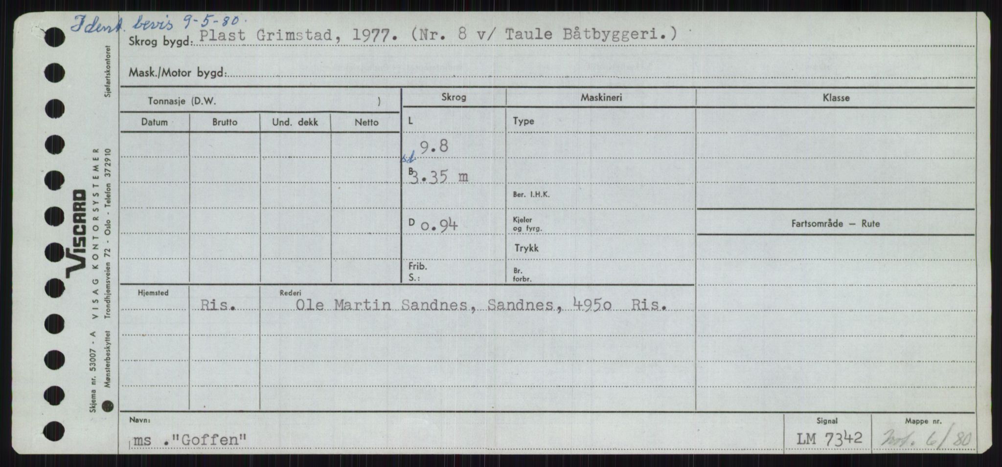 Sjøfartsdirektoratet med forløpere, Skipsmålingen, AV/RA-S-1627/H/Ha/L0002/0002: Fartøy, Eik-Hill / Fartøy, G-Hill, p. 199