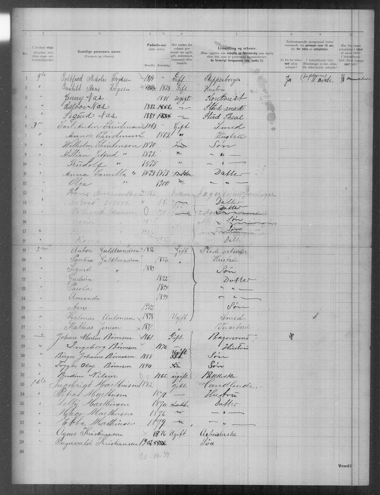 OBA, Municipal Census 1903 for Kristiania, 1903, p. 6290