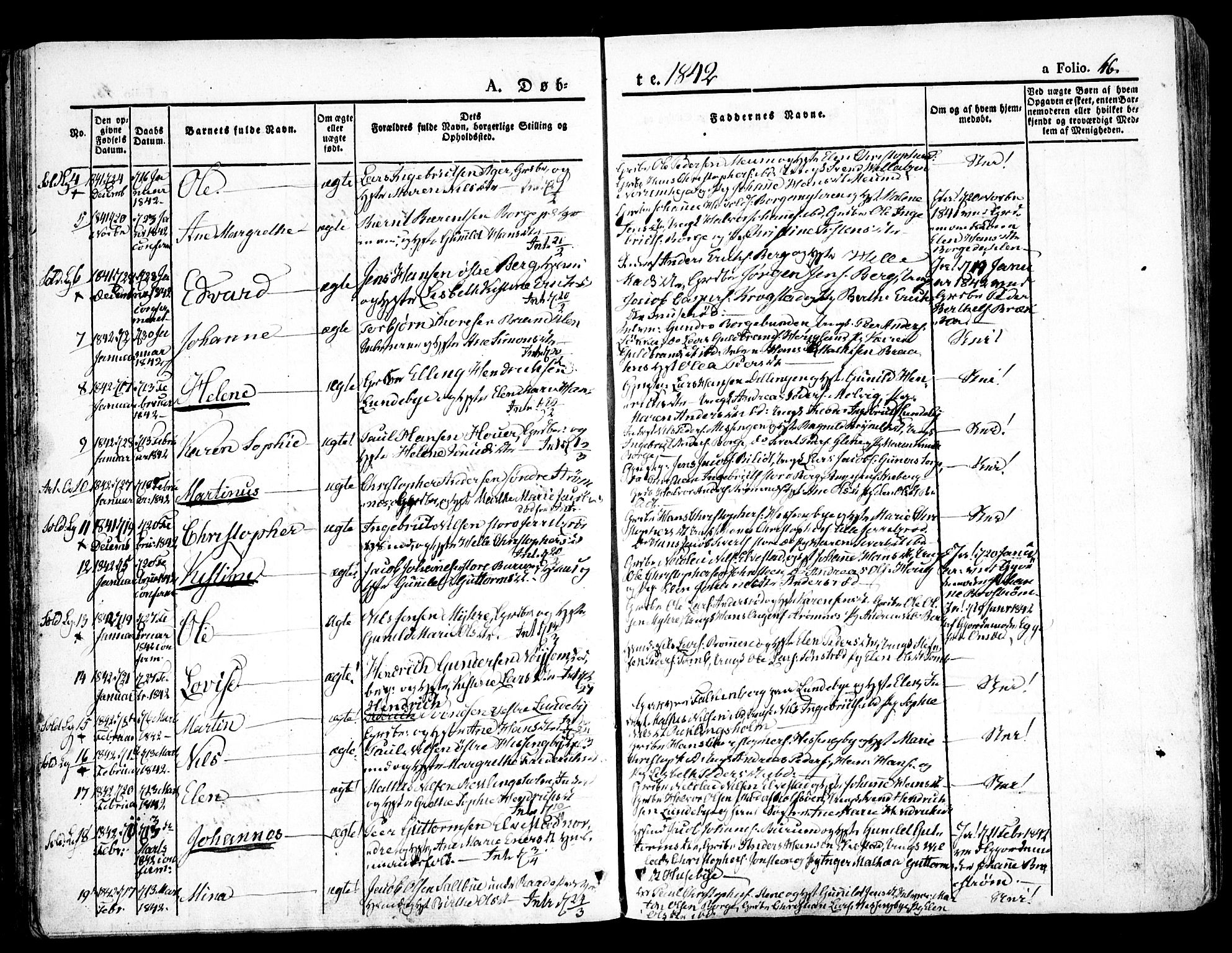 Råde prestekontor kirkebøker, AV/SAO-A-2009/F/Fa/L0005: Parish register (official) no. 5, 1830-1853, p. 46