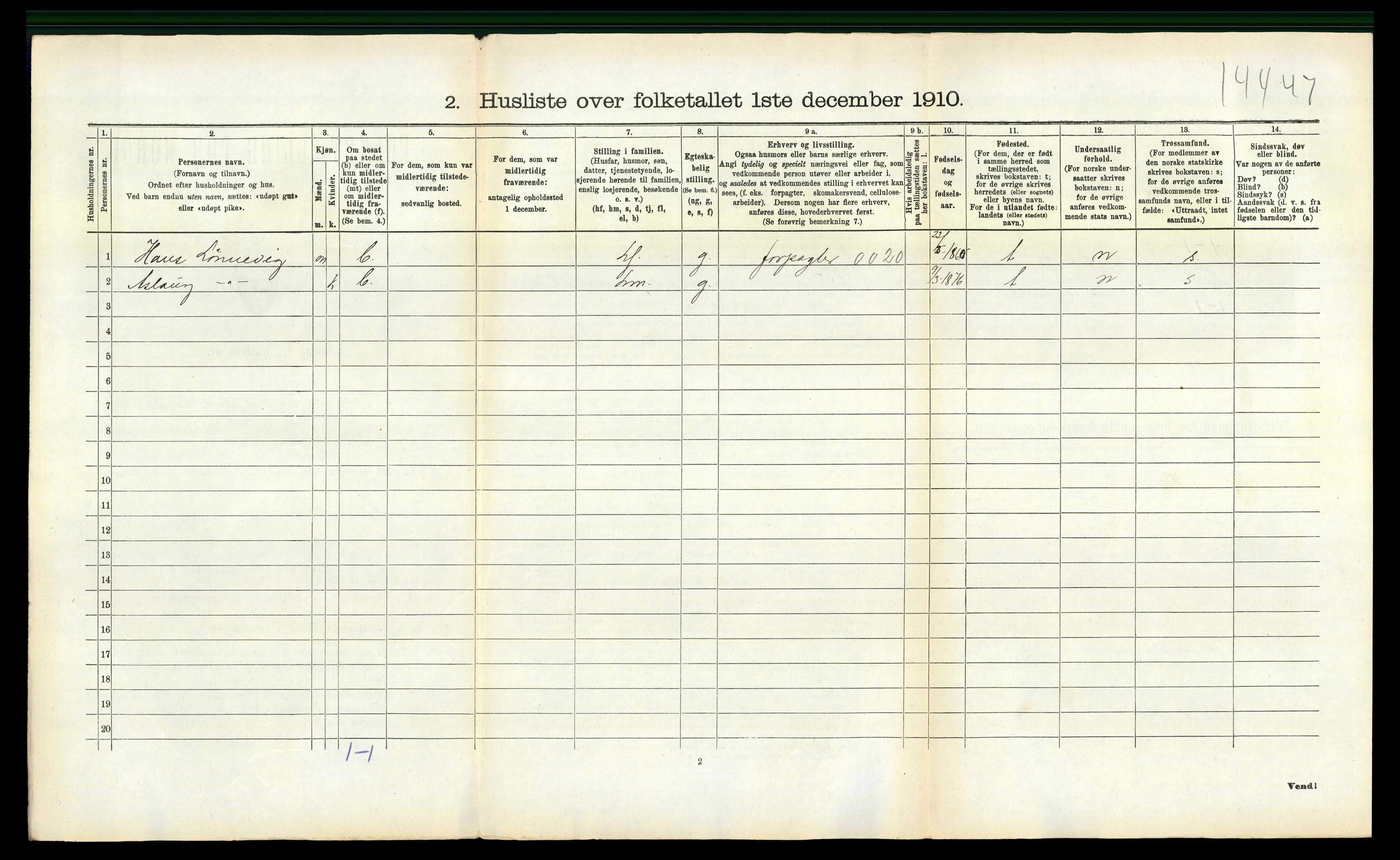 RA, 1910 census for Gransherad, 1910, p. 251