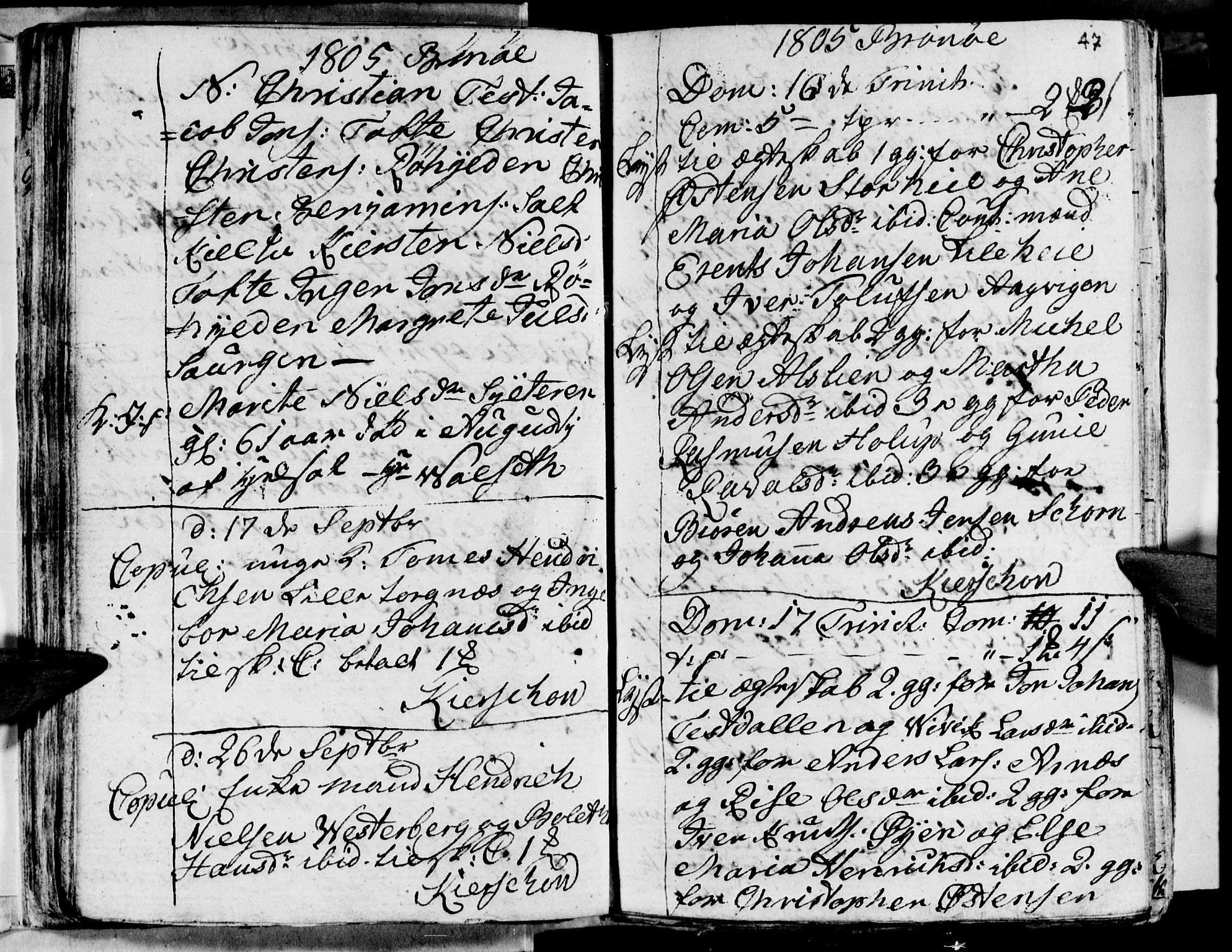 Ministerialprotokoller, klokkerbøker og fødselsregistre - Nordland, AV/SAT-A-1459/813/L0209: Parish register (copy) no. 813C01, 1803-1821, p. 47