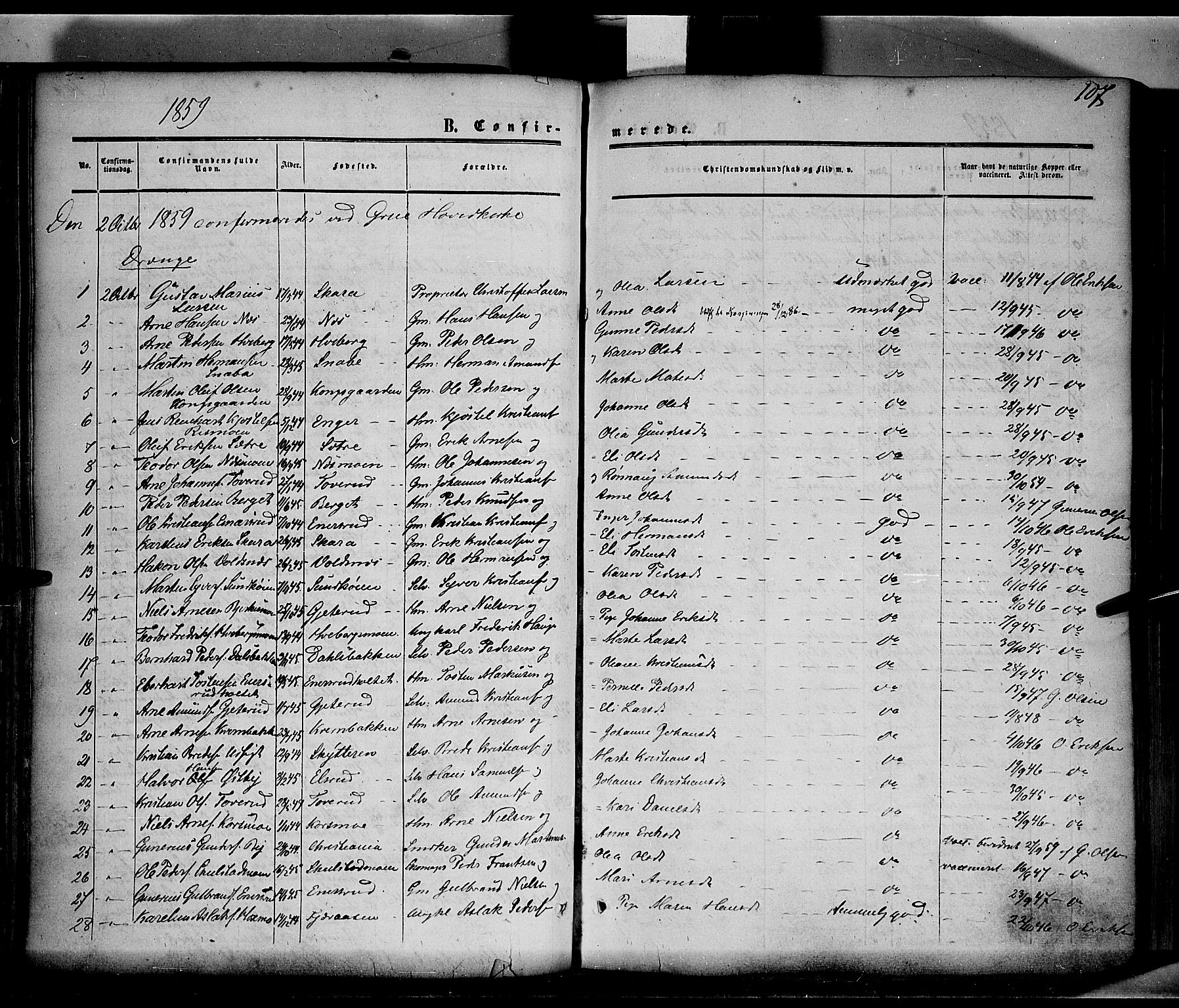 Grue prestekontor, SAH/PREST-036/H/Ha/Haa/L0009: Parish register (official) no. 9, 1859-1863, p. 107