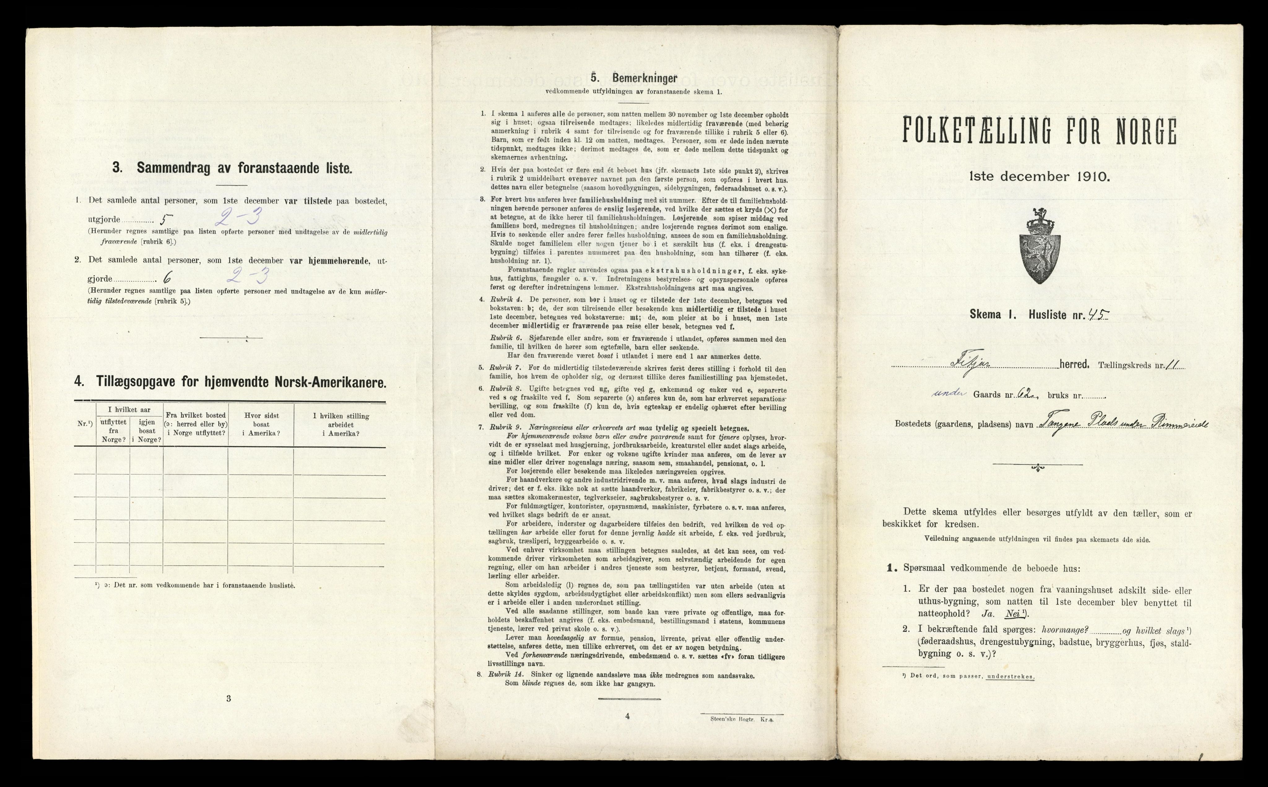 RA, 1910 census for Fitjar, 1910, p. 731