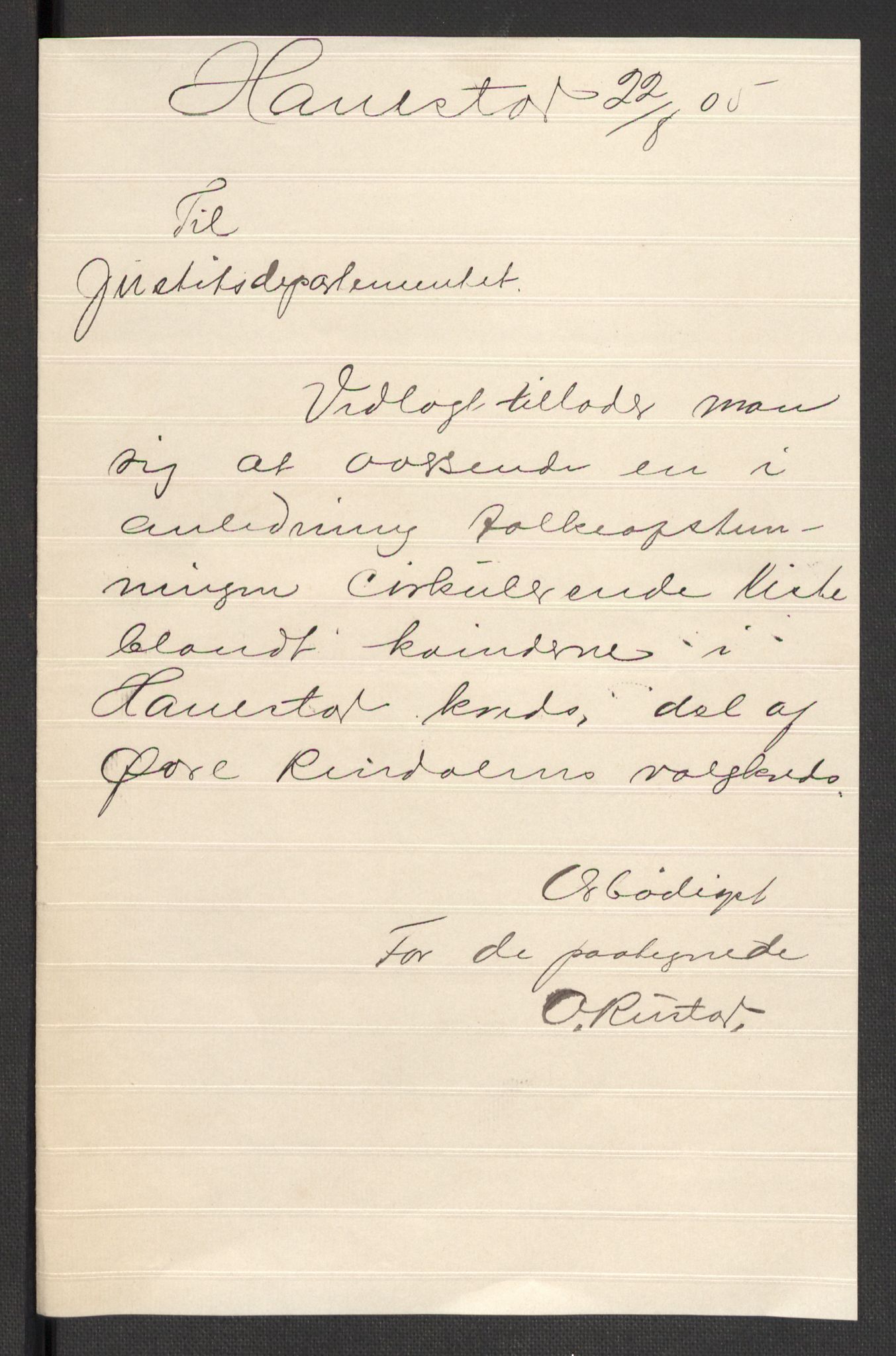 Justisdepartementet, 2. sivilkontor C, RA/S-1040/F/L0125B/0002: Folkeavstemmingen august 1905 / Kvinnenes stemmelister, 1905, p. 77