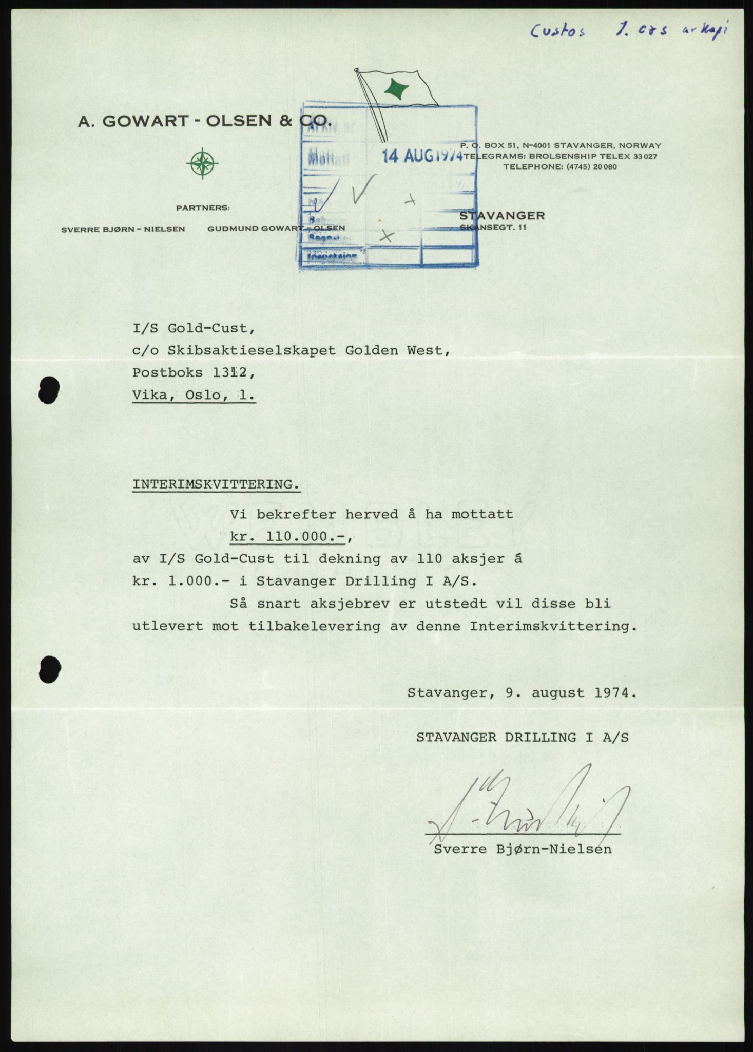 Pa 1503 - Stavanger Drilling AS, AV/SAST-A-101906/D/L0006: Korrespondanse og saksdokumenter, 1974-1984, p. 941