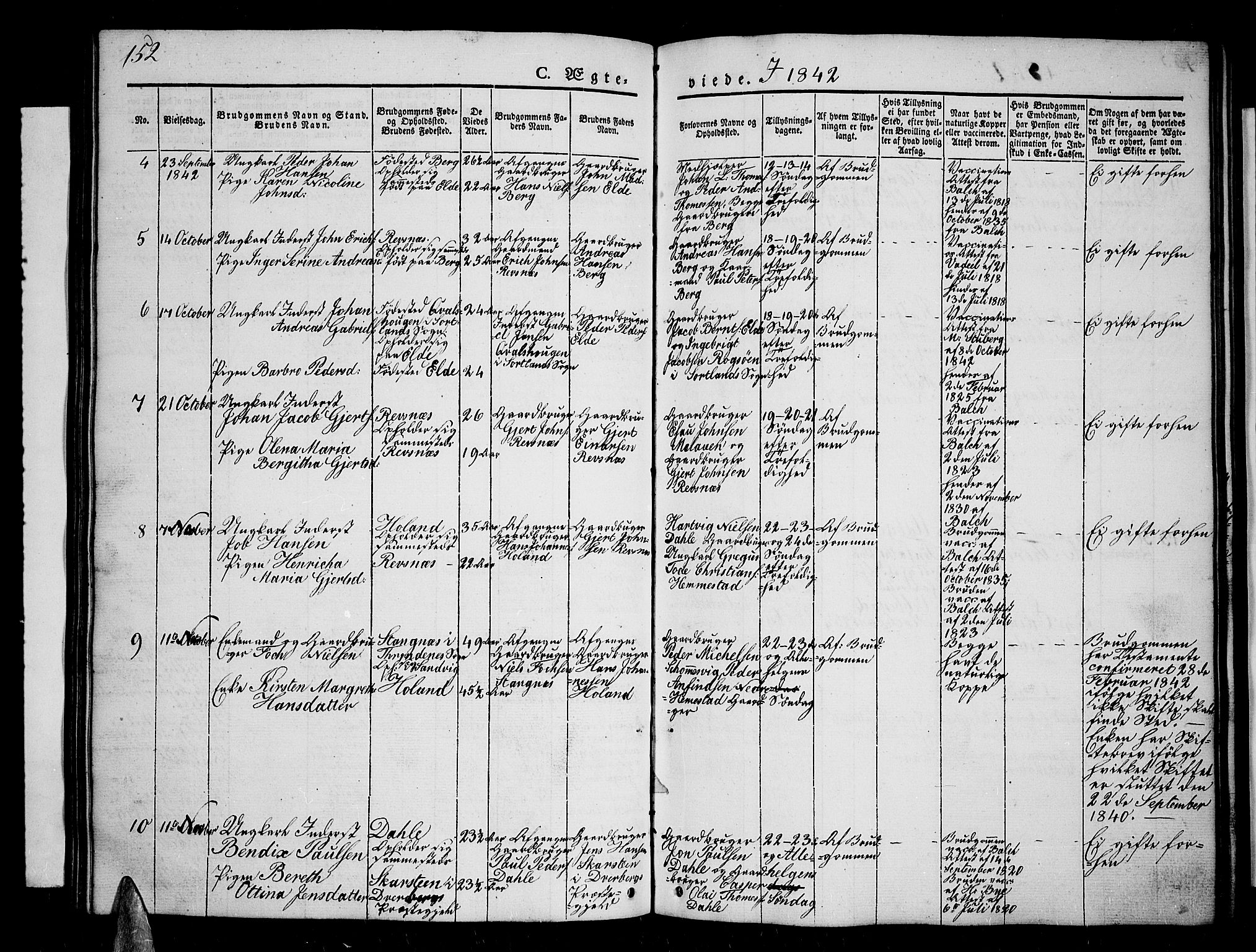 Kvæfjord sokneprestkontor, AV/SATØ-S-1323/G/Ga/Gab/L0002klokker: Parish register (copy) no. 2, 1841-1855, p. 152