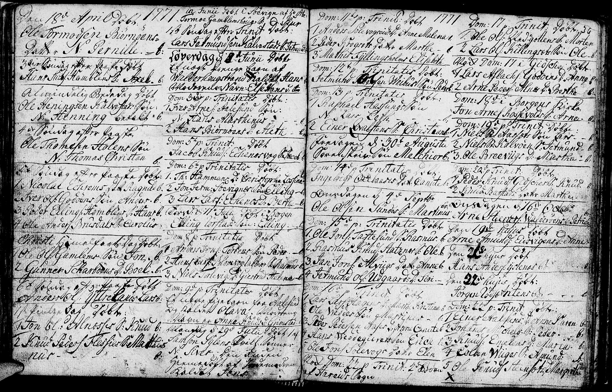 Ministerialprotokoller, klokkerbøker og fødselsregistre - Møre og Romsdal, SAT/A-1454/528/L0420: Parish register (copy) no. 528C01, 1764-1784, p. 36