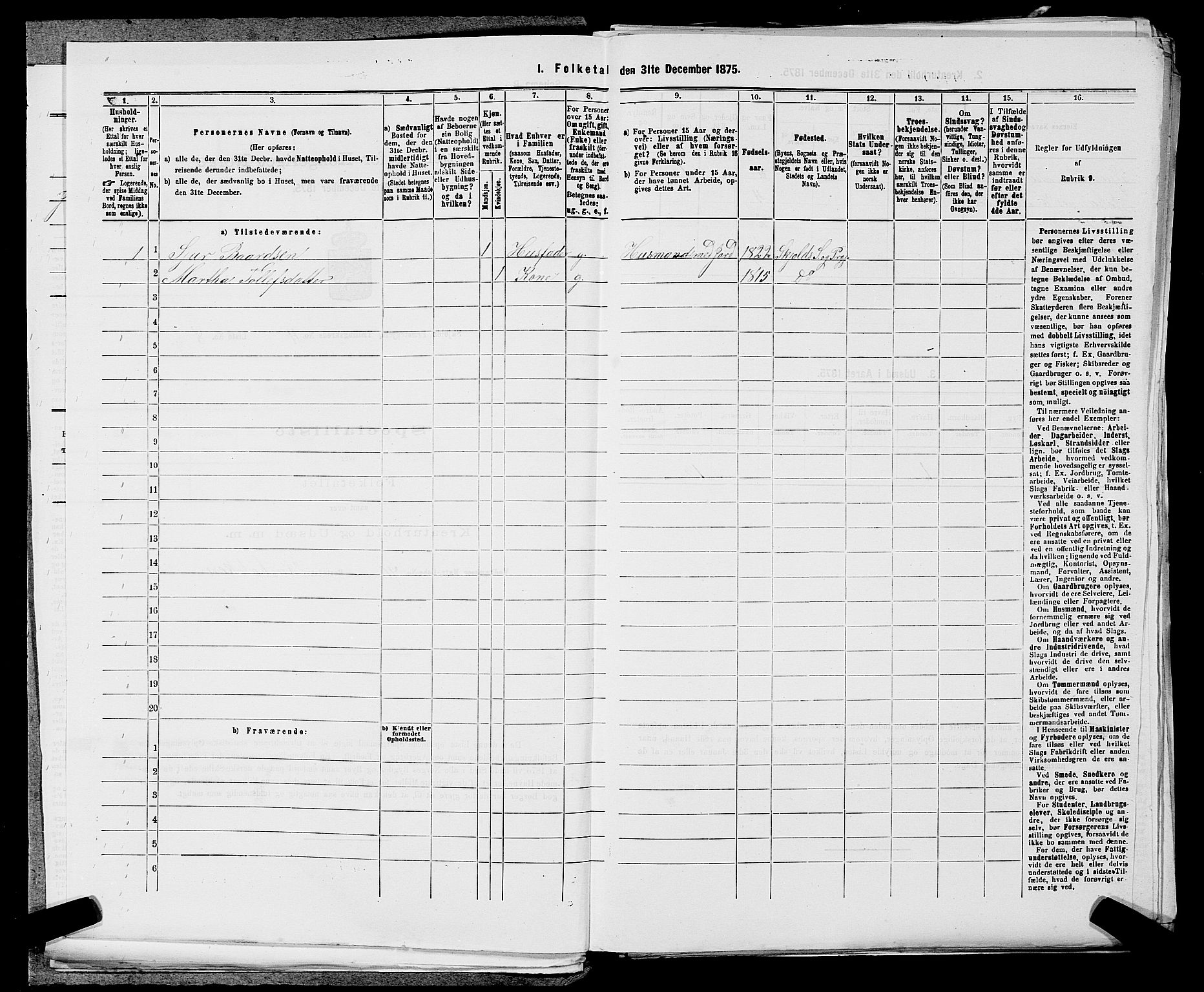 SAST, 1875 census for 1154P Skjold, 1875, p. 296