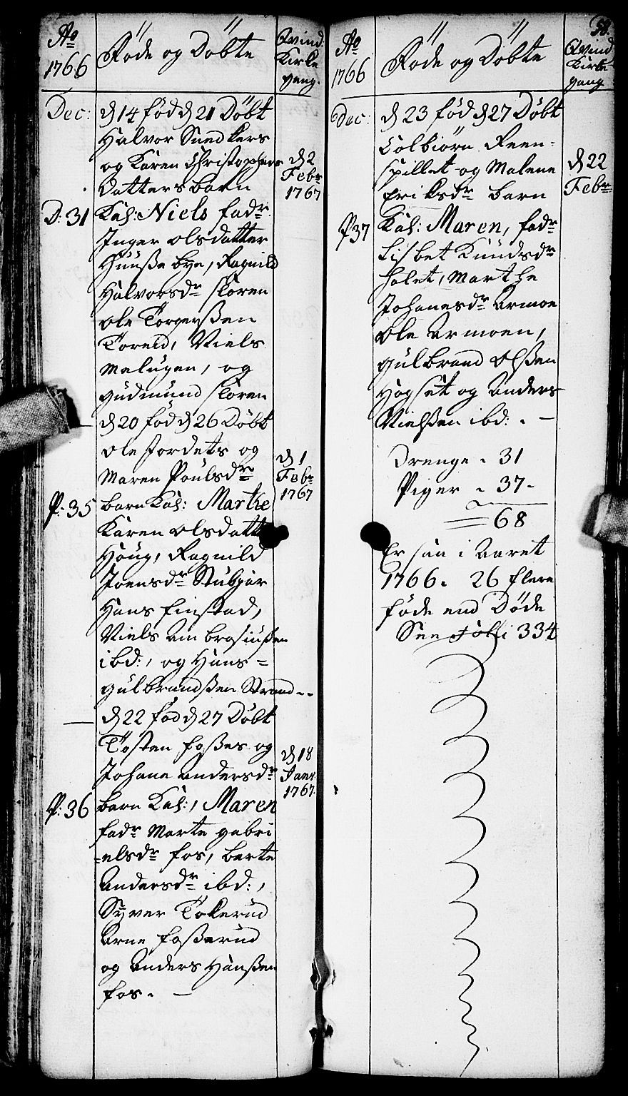 Aurskog prestekontor Kirkebøker, SAO/A-10304a/F/Fa/L0002: Parish register (official) no. I 2, 1735-1766, p. 58