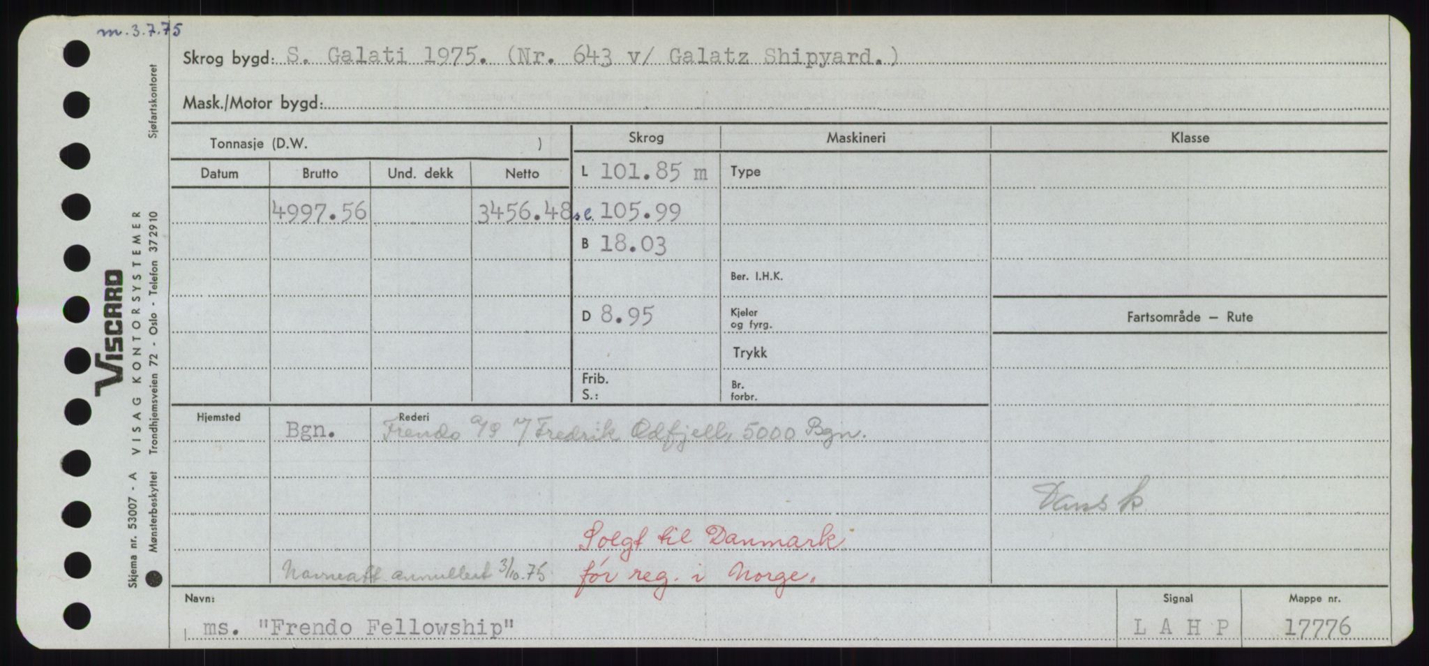 Sjøfartsdirektoratet med forløpere, Skipsmålingen, RA/S-1627/H/Hd/L0011: Fartøy, Fla-Får, p. 389