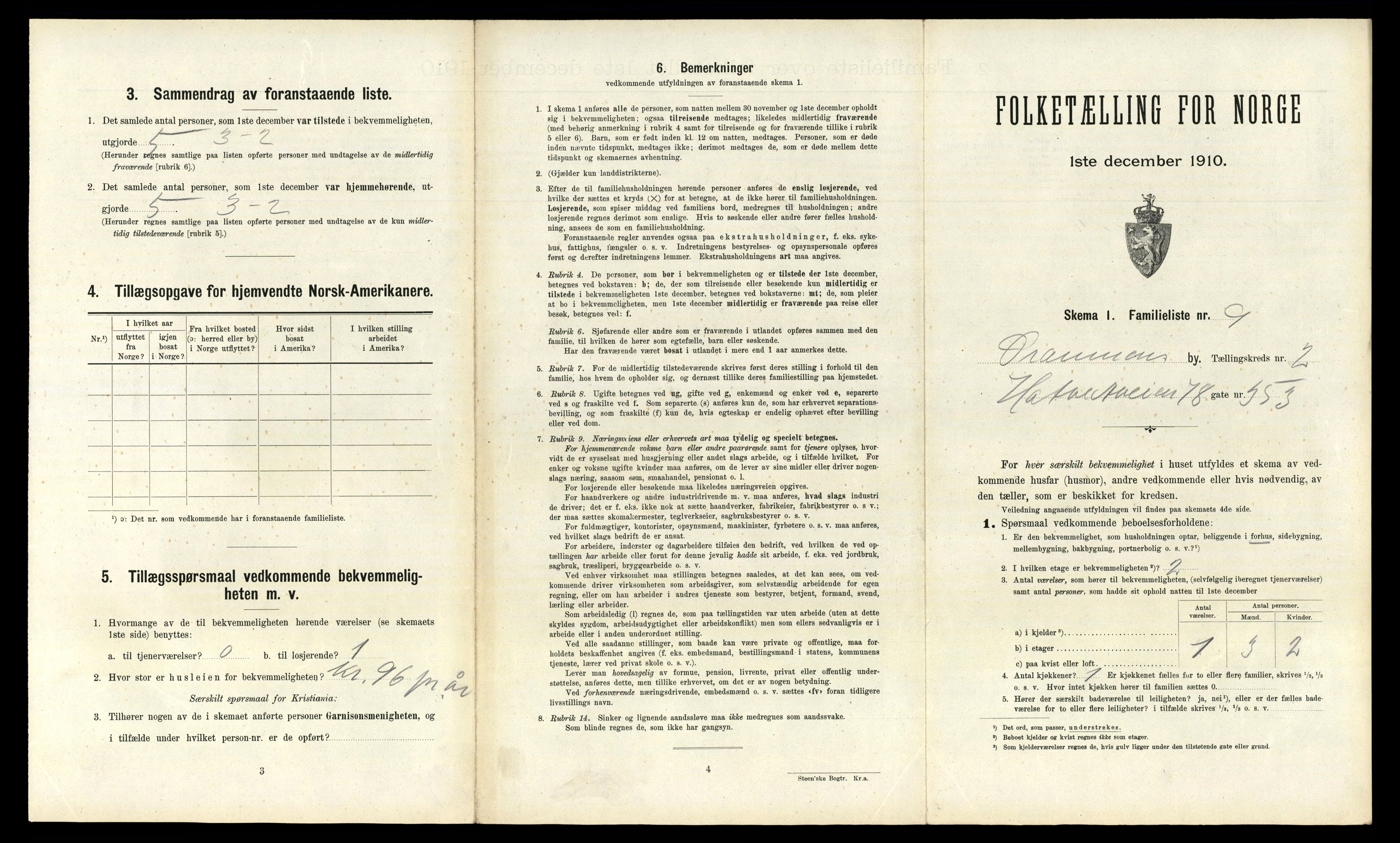 RA, 1910 census for Drammen, 1910, p. 998