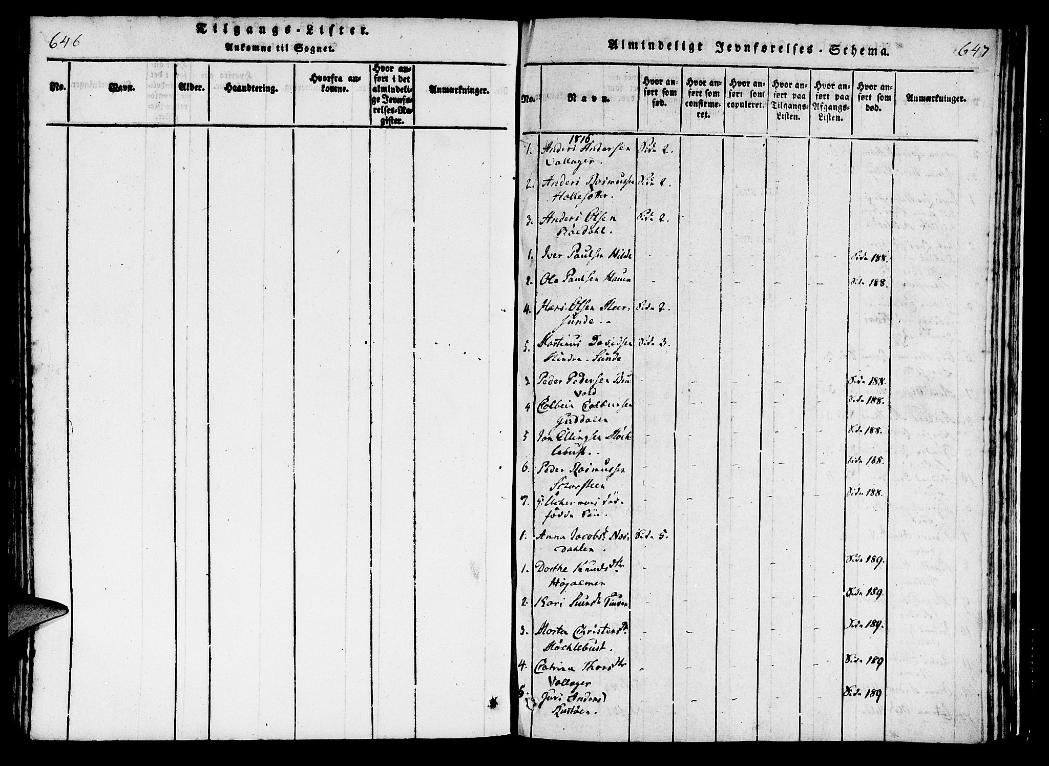 Innvik sokneprestembete, AV/SAB-A-80501: Parish register (official) no. A 2, 1816-1821, p. 646-647