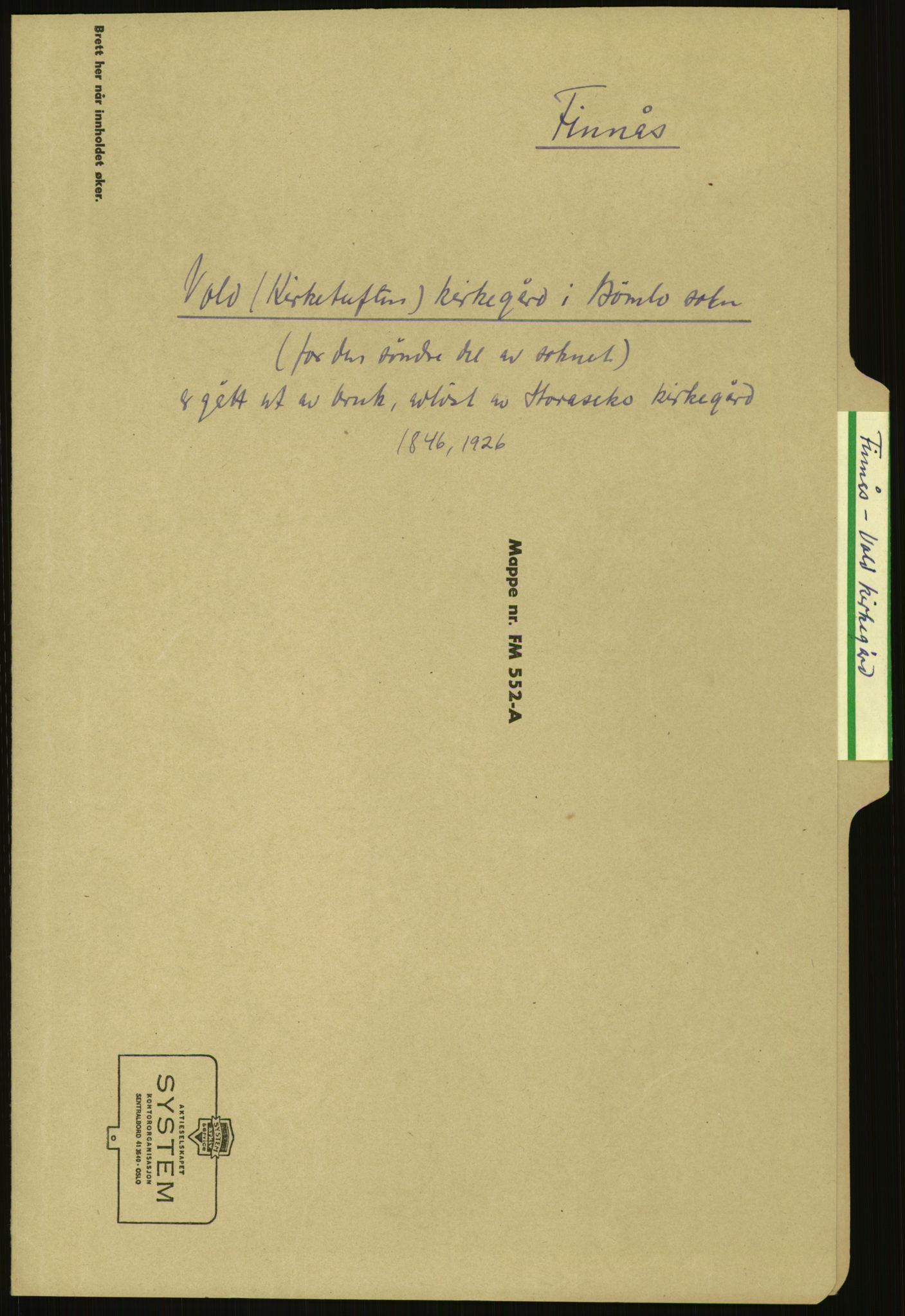 Kirke- og undervisningsdepartementet, Kontoret  for kirke og geistlighet A, AV/RA-S-1007/F/Fb/L0024: Finnås (gml. Føyen) - Fiskum se Eiker, 1838-1961, p. 902
