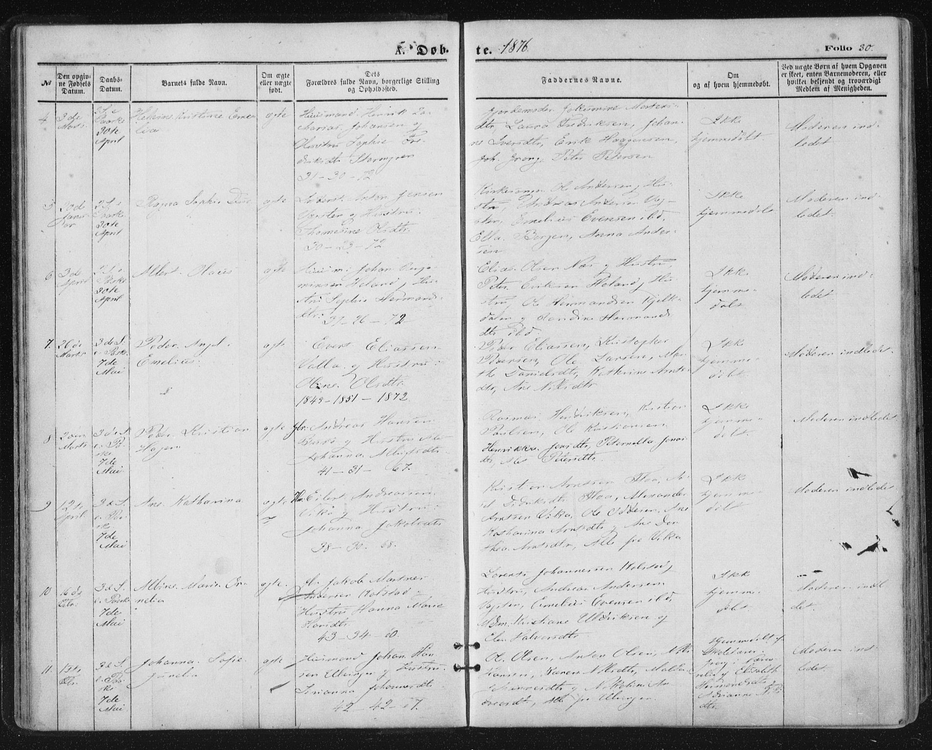 Ministerialprotokoller, klokkerbøker og fødselsregistre - Nordland, AV/SAT-A-1459/816/L0241: Parish register (official) no. 816A07, 1870-1885, p. 30