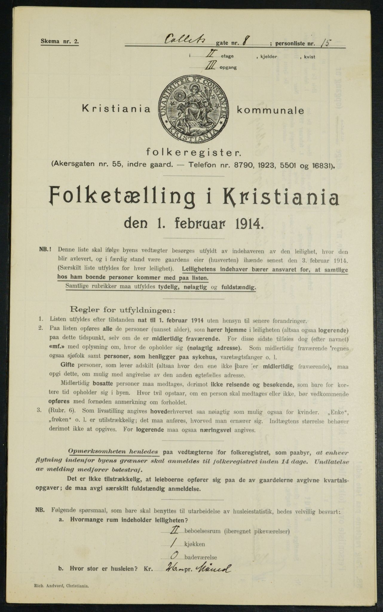 OBA, Municipal Census 1914 for Kristiania, 1914, p. 13214