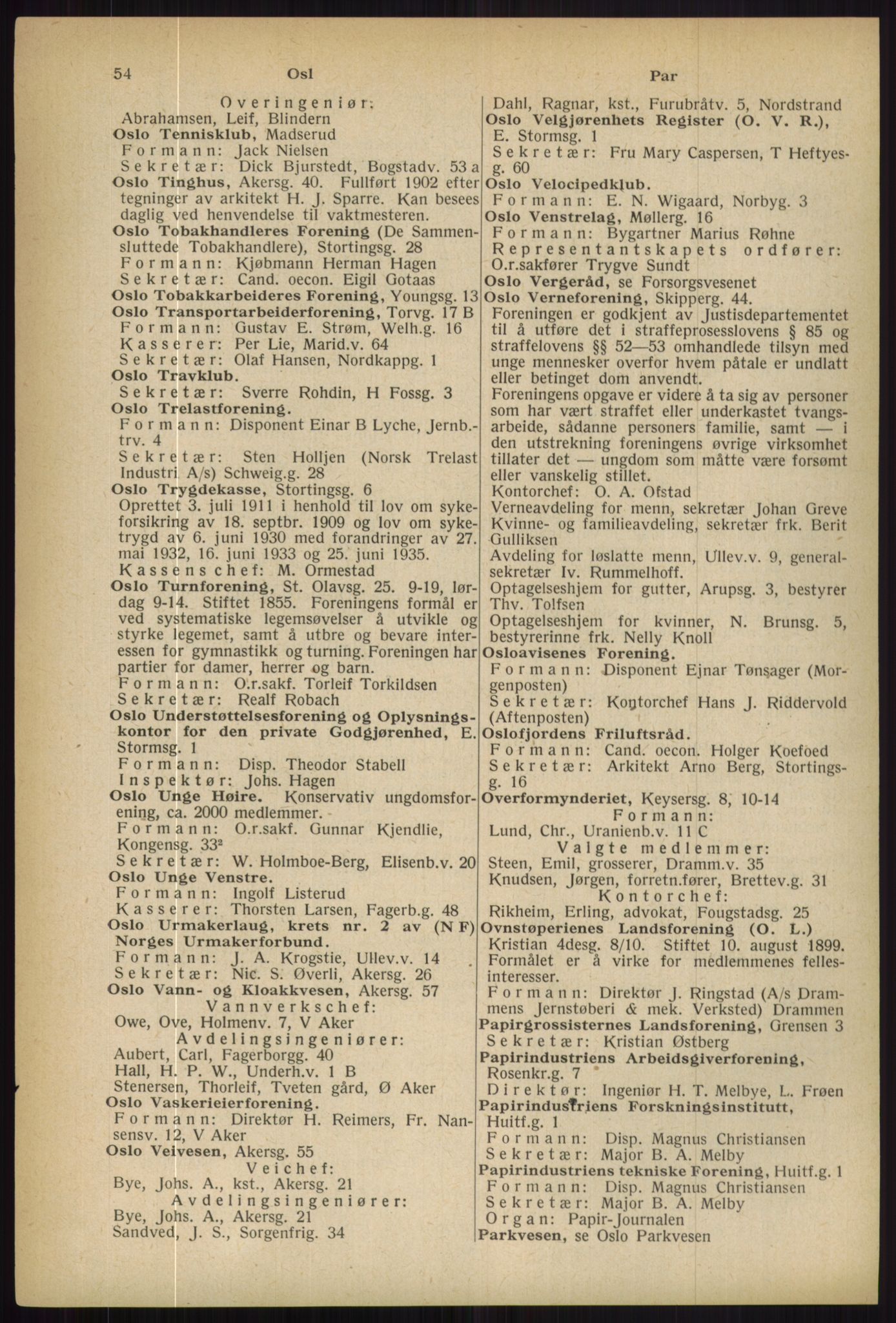 Kristiania/Oslo adressebok, PUBL/-, 1936, p. 54