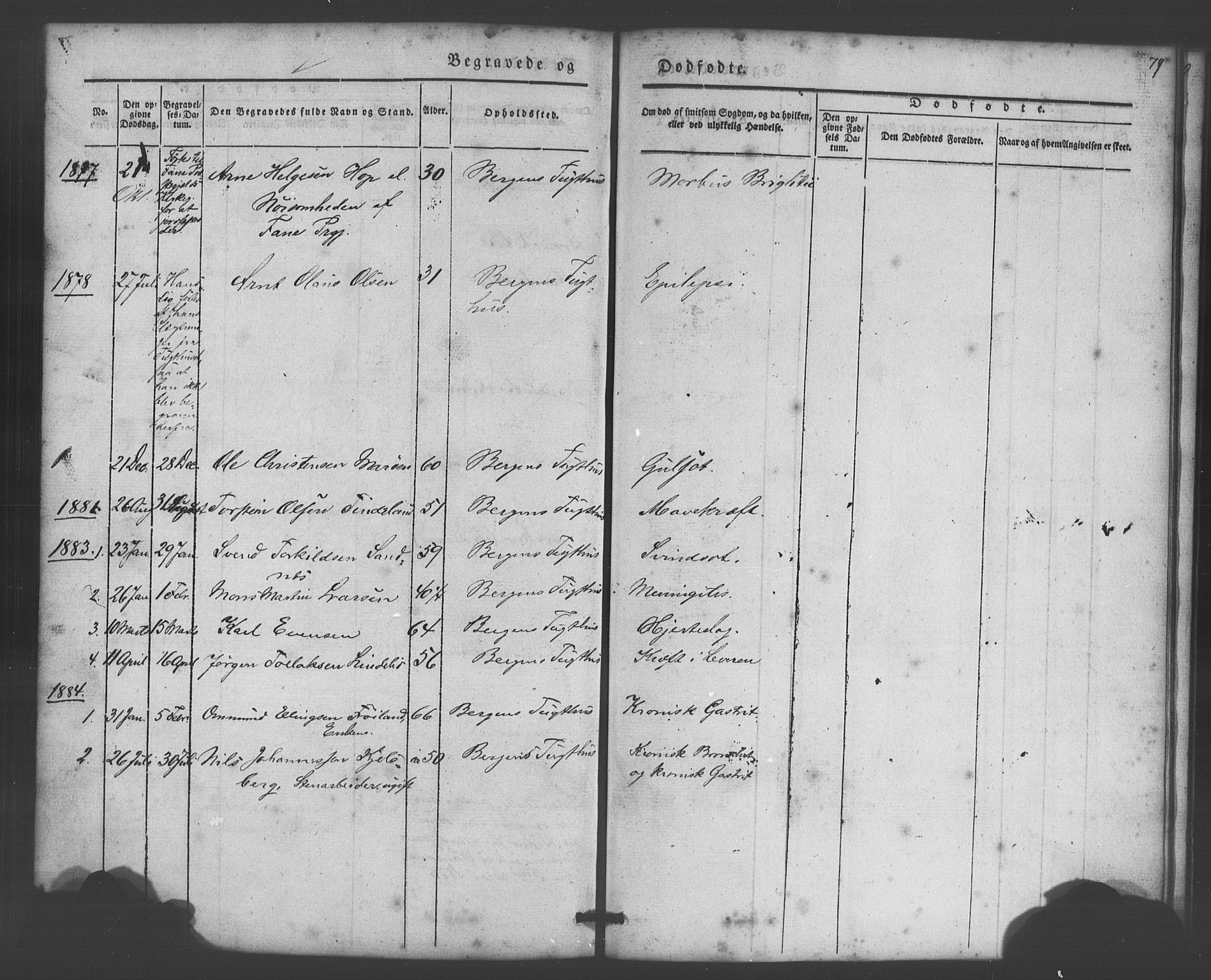 Bergens straffeanstalt, SAB/A-100323: Parish register (official) no. A 1, 1841-1884, p. 79