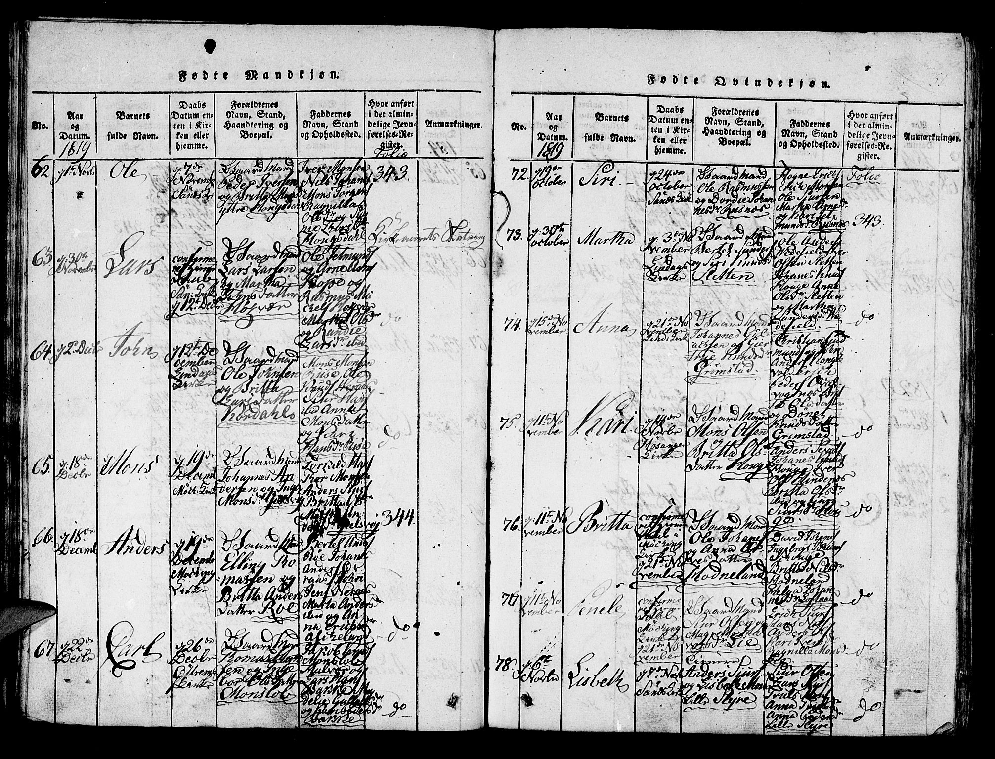 Lindås Sokneprestembete, SAB/A-76701/H/Haa: Parish register (official) no. A 7, 1816-1823, p. 51