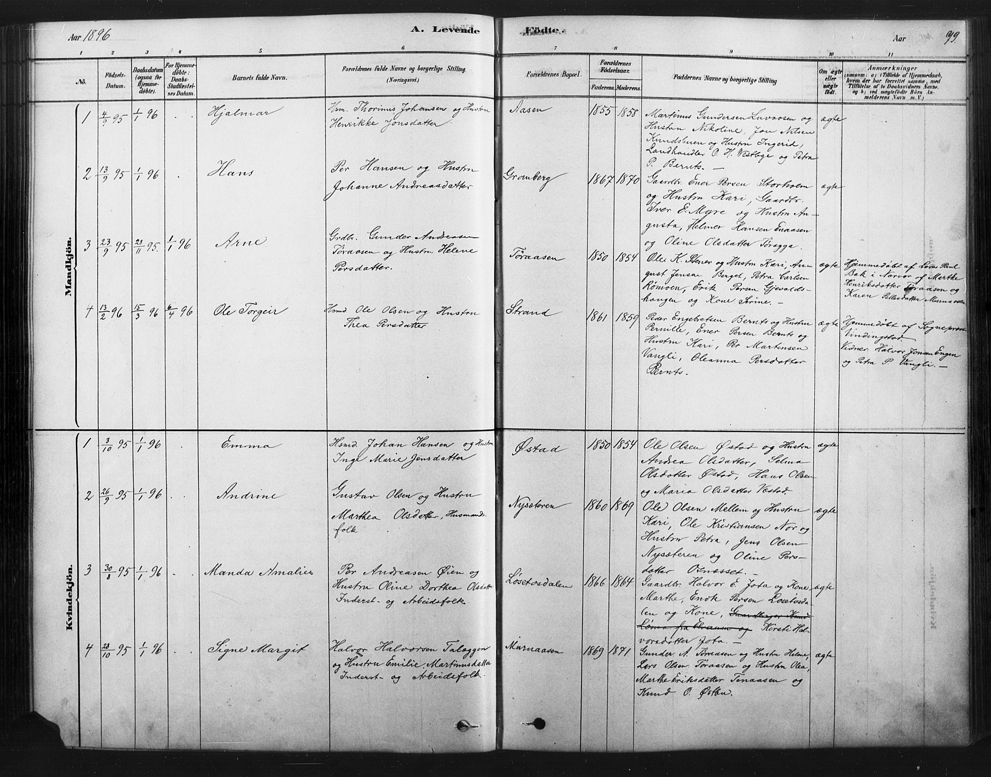 Åmot prestekontor, Hedmark, SAH/PREST-056/H/Ha/Haa/L0012: Parish register (official) no. 12, 1878-1901, p. 79