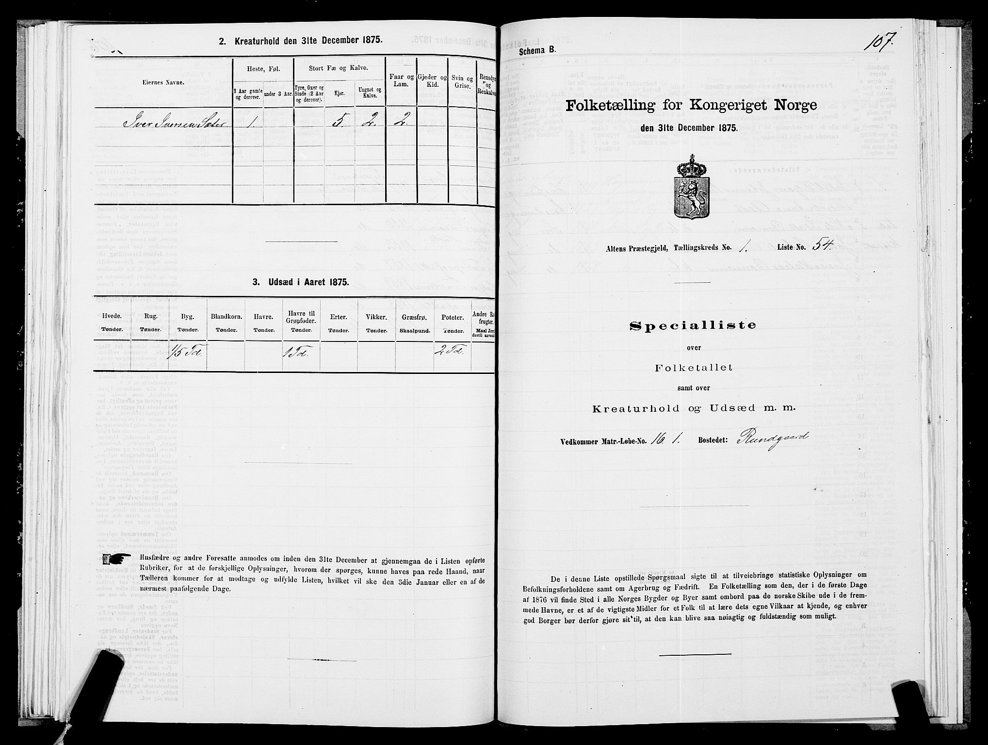 SATØ, 1875 census for 2012P Alta, 1875, p. 1107