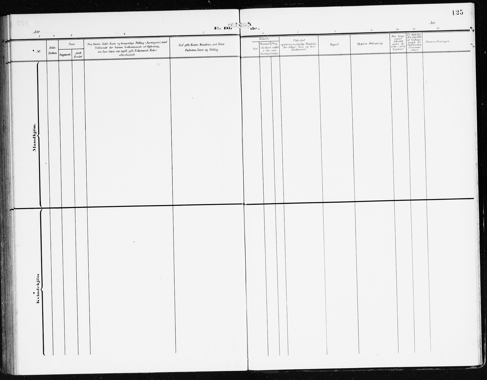 Bremanger sokneprestembete, AV/SAB-A-82201/H/Haa/Haac/L0001: Parish register (official) no. C 1, 1908-1921, p. 125