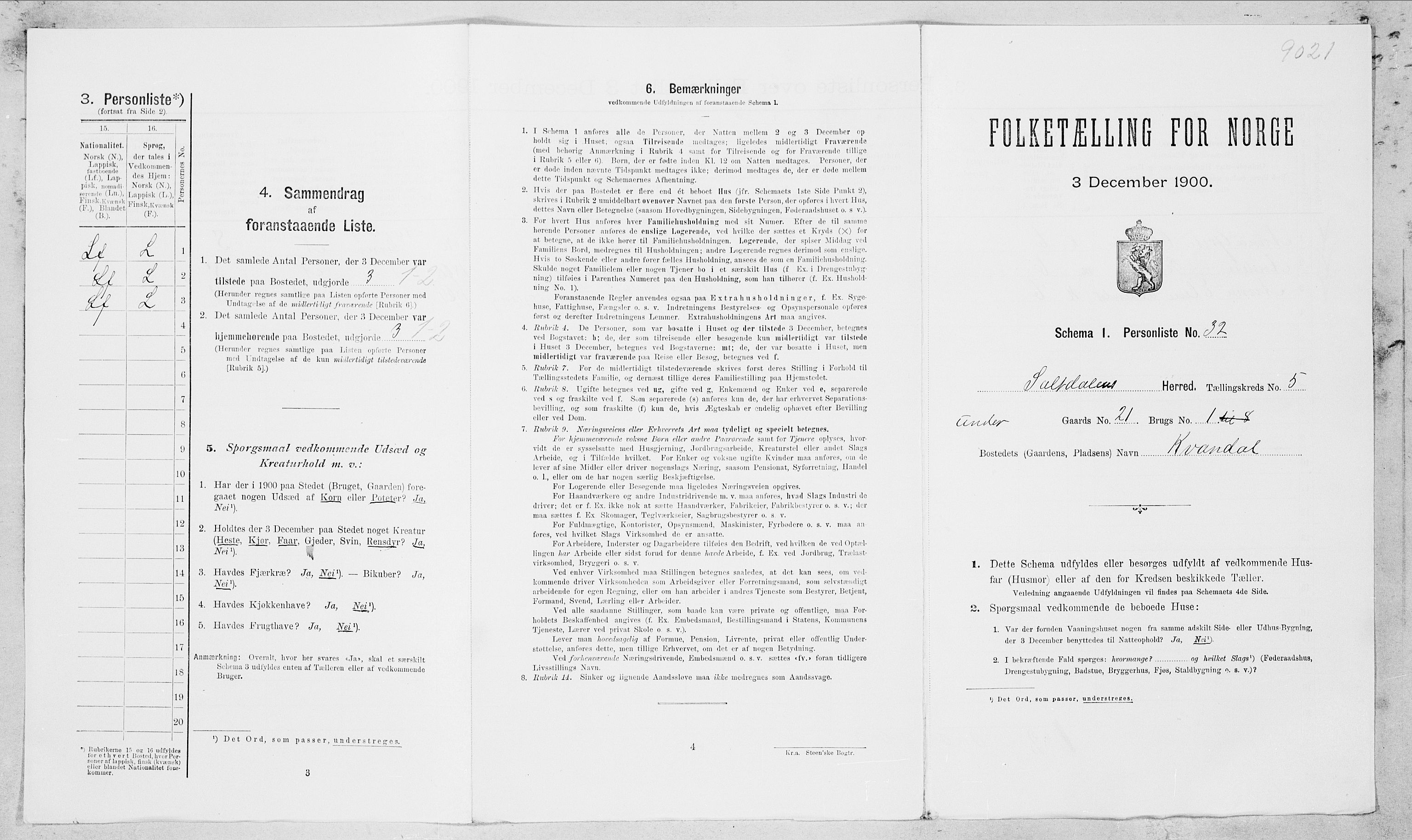 SAT, 1900 census for Saltdal, 1900, p. 712