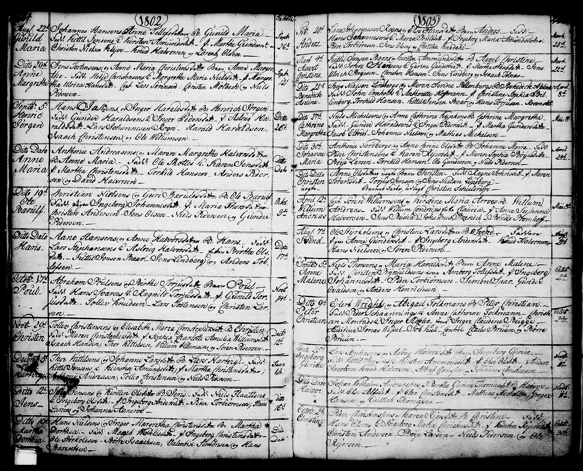 Porsgrunn kirkebøker , SAKO/A-104/F/Fa/L0001: Parish register (official) no. 1, 1764-1814, p. 224-225