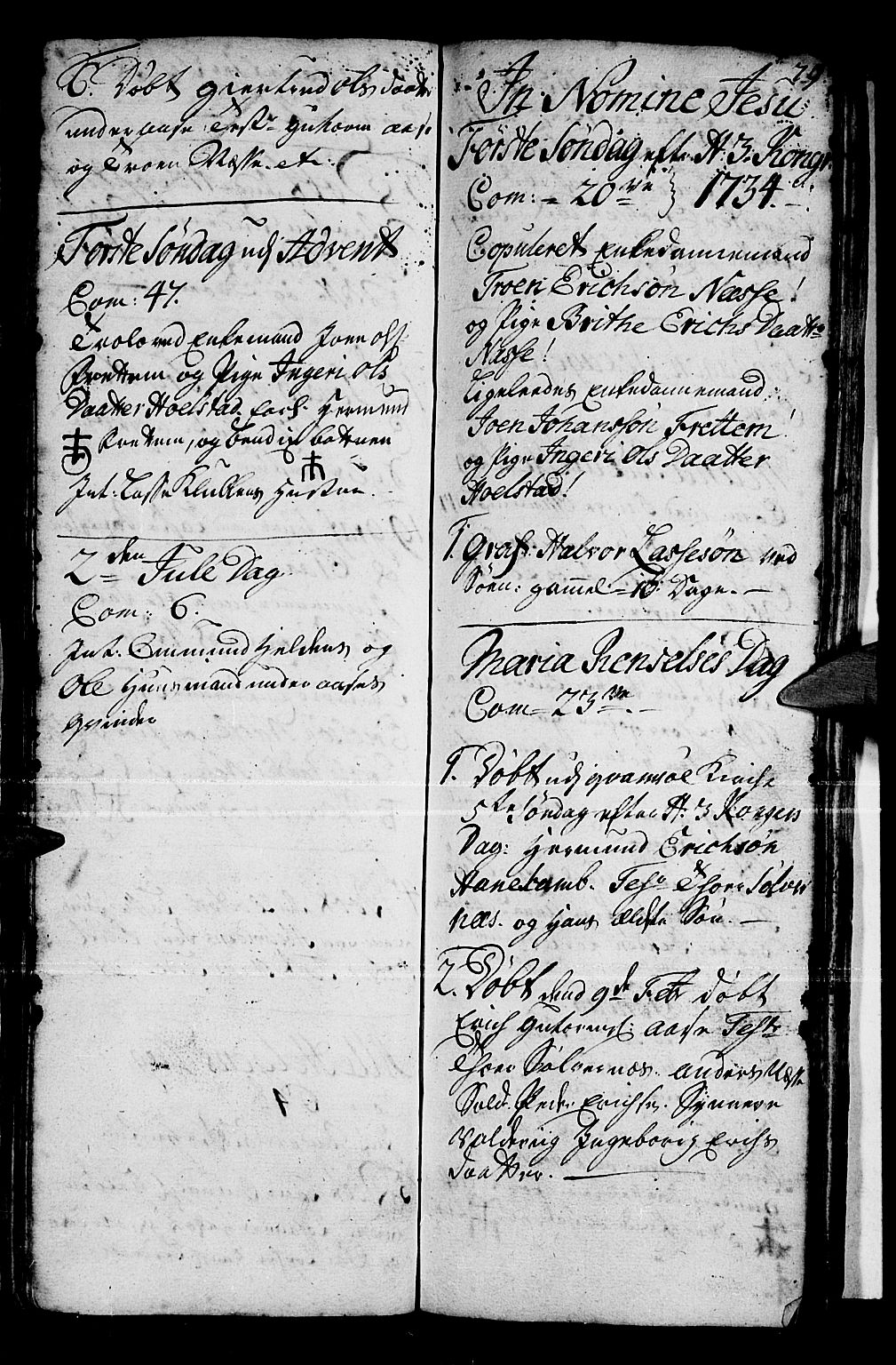 Vik sokneprestembete, SAB/A-81501: Parish register (official) no. A 1 /2, 1727-1739, p. 79