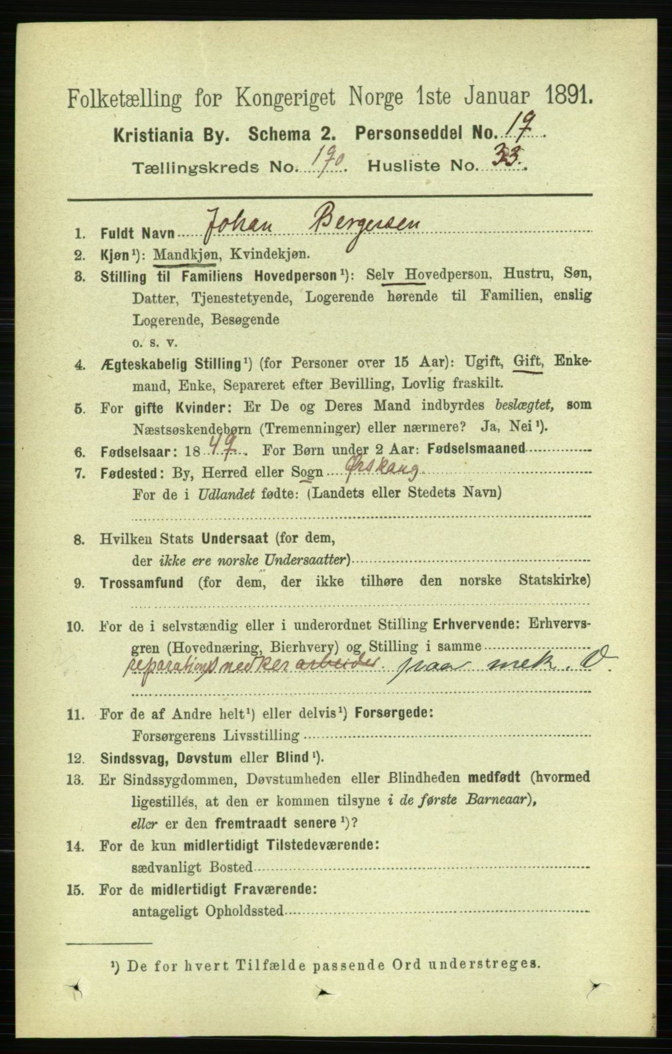 RA, 1891 census for 0301 Kristiania, 1891, p. 114502