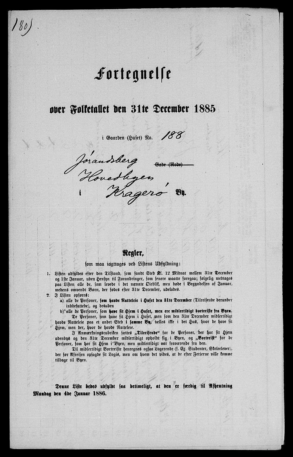 SAKO, 1885 census for 0801 Kragerø, 1885, p. 1390