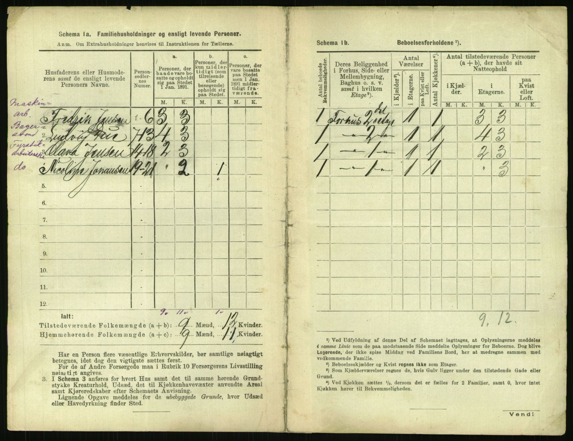 RA, 1891 census for 0301 Kristiania, 1891, p. 114639