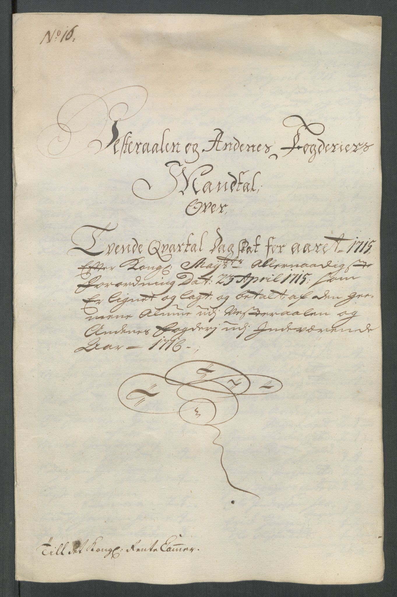 Rentekammeret inntil 1814, Reviderte regnskaper, Fogderegnskap, RA/EA-4092/R67/L4682: Fogderegnskap Vesterålen, Andenes og Lofoten, 1716, p. 117