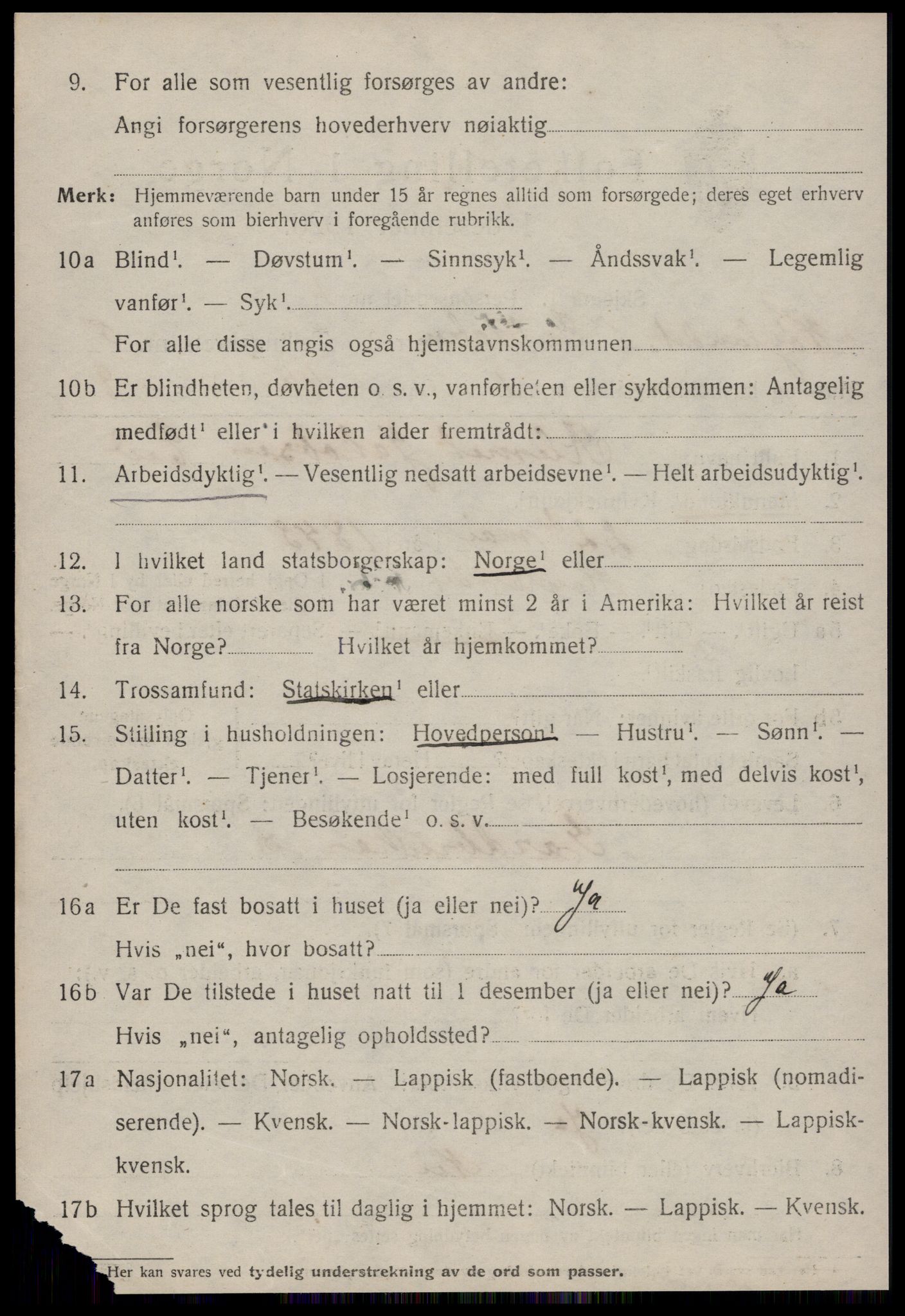 SAT, 1920 census for Hølonda, 1920, p. 2198