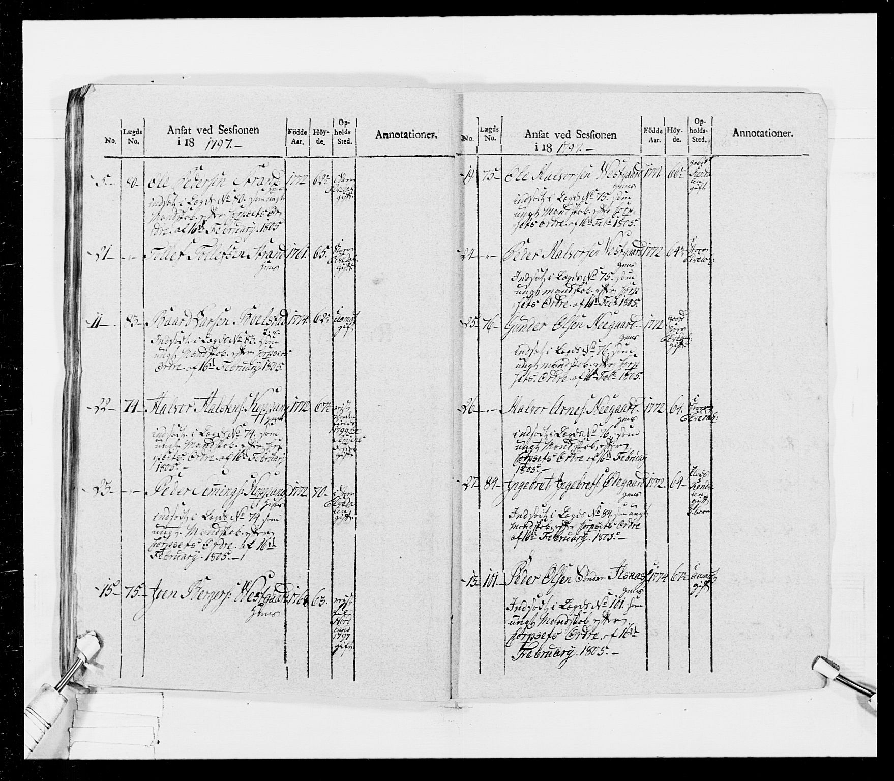 Generalitets- og kommissariatskollegiet, Det kongelige norske kommissariatskollegium, AV/RA-EA-5420/E/Eh/L0026: Skiløperkompaniene, 1805-1810, p. 49