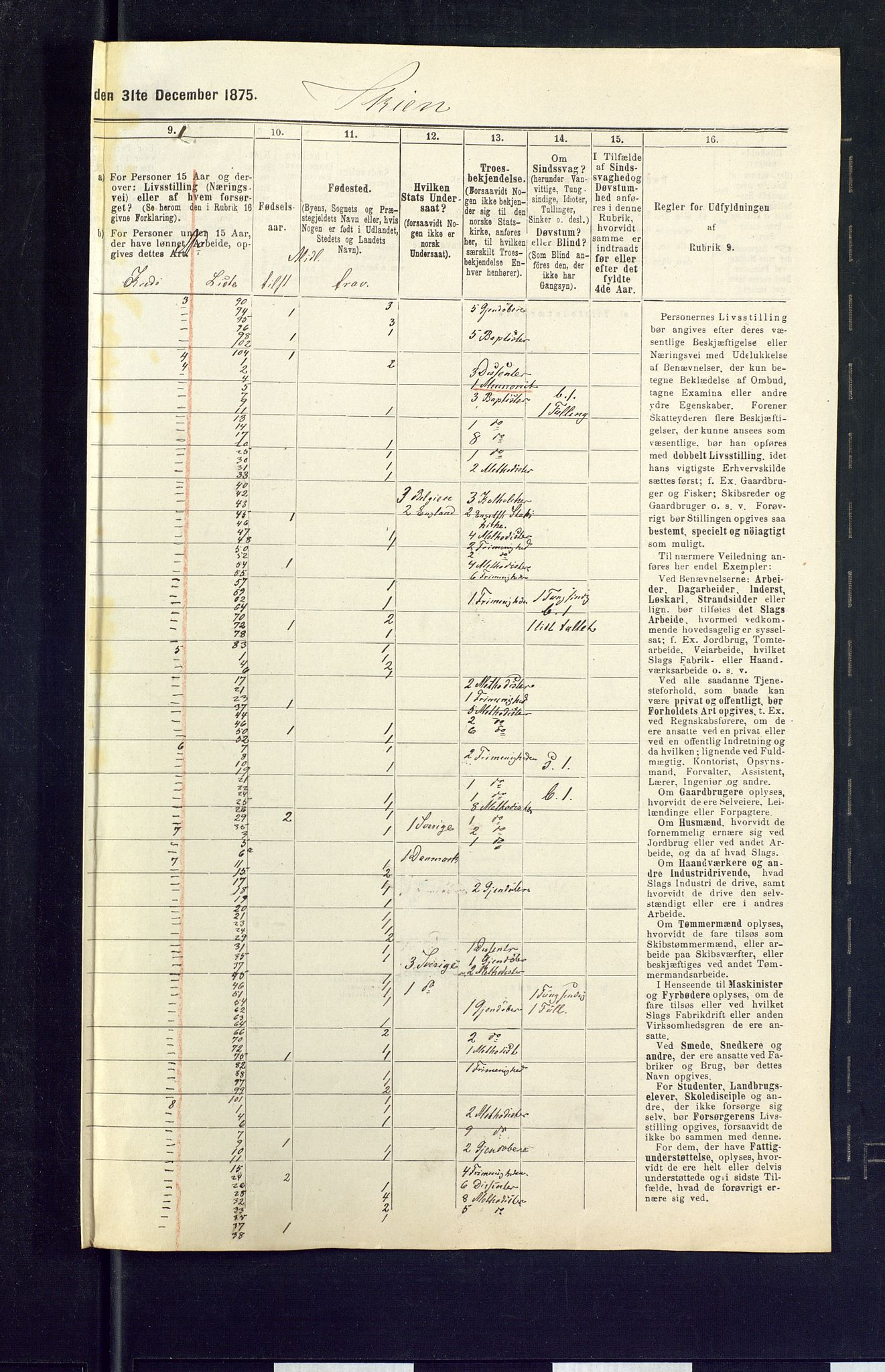 SAKO, 1875 census for 0806P Skien, 1875, p. 25