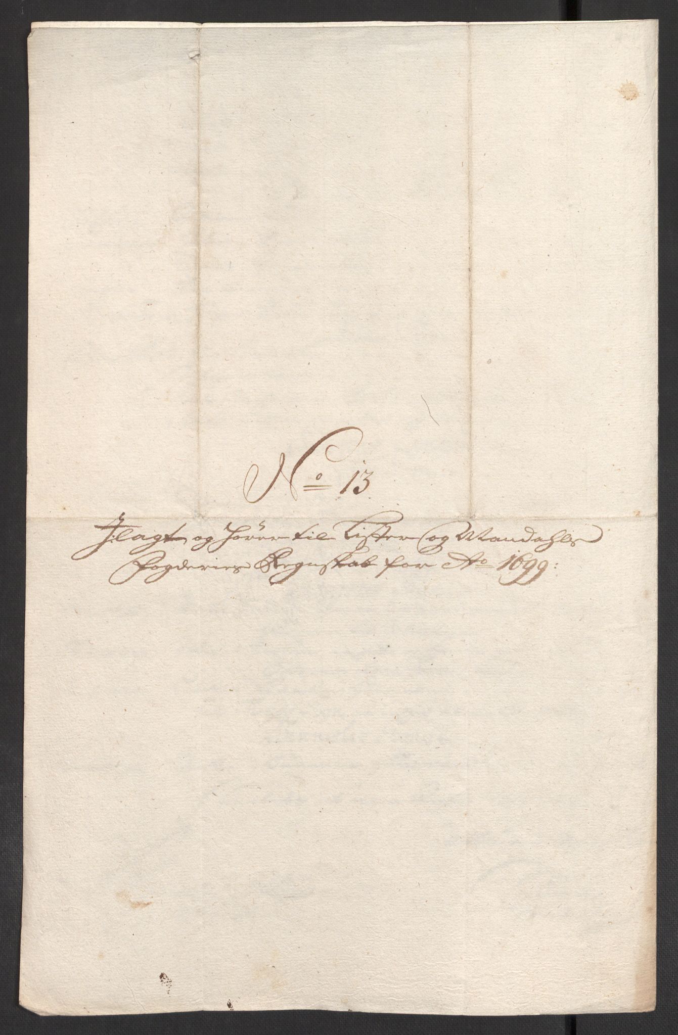 Rentekammeret inntil 1814, Reviderte regnskaper, Fogderegnskap, RA/EA-4092/R43/L2547: Fogderegnskap Lista og Mandal, 1698-1699, p. 230