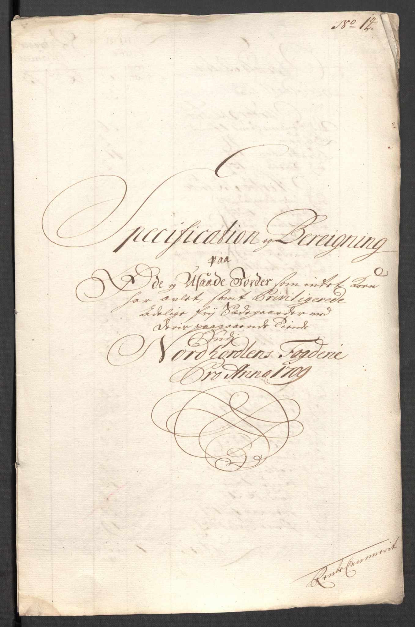 Rentekammeret inntil 1814, Reviderte regnskaper, Fogderegnskap, RA/EA-4092/R51/L3190: Fogderegnskap Nordhordland og Voss, 1709, p. 208