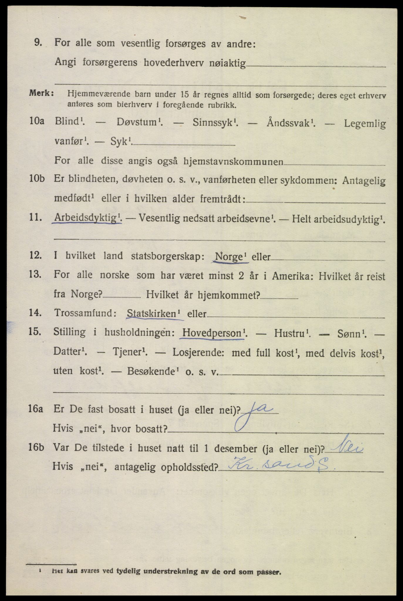 SAK, 1920 census for Søgne, 1920, p. 6178