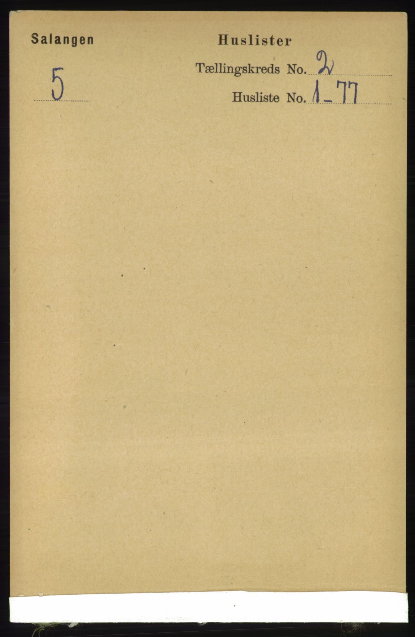 RA, 1891 census for 1921 Salangen, 1891, p. 474