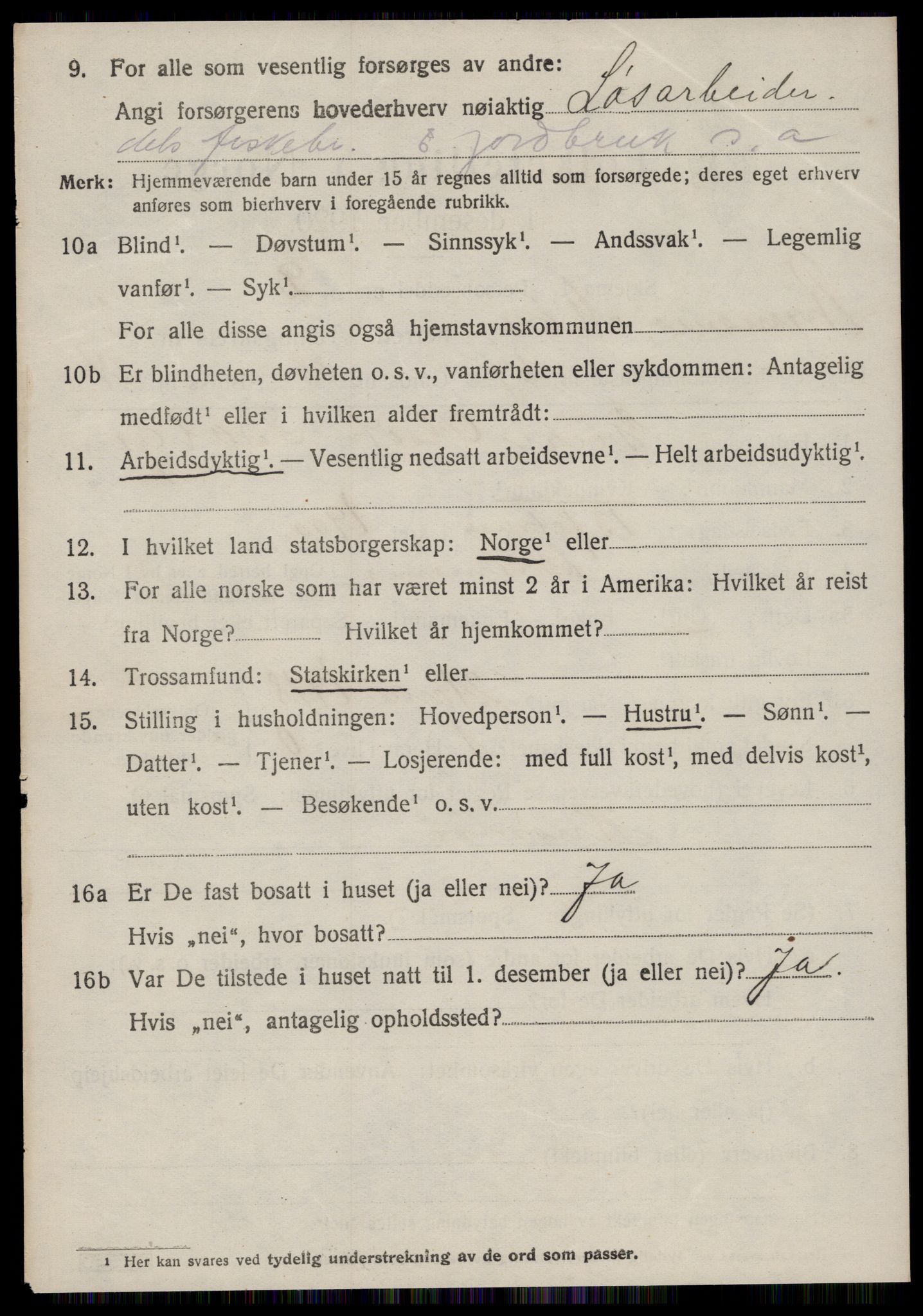 SAT, 1920 census for Bremsnes, 1920, p. 4230