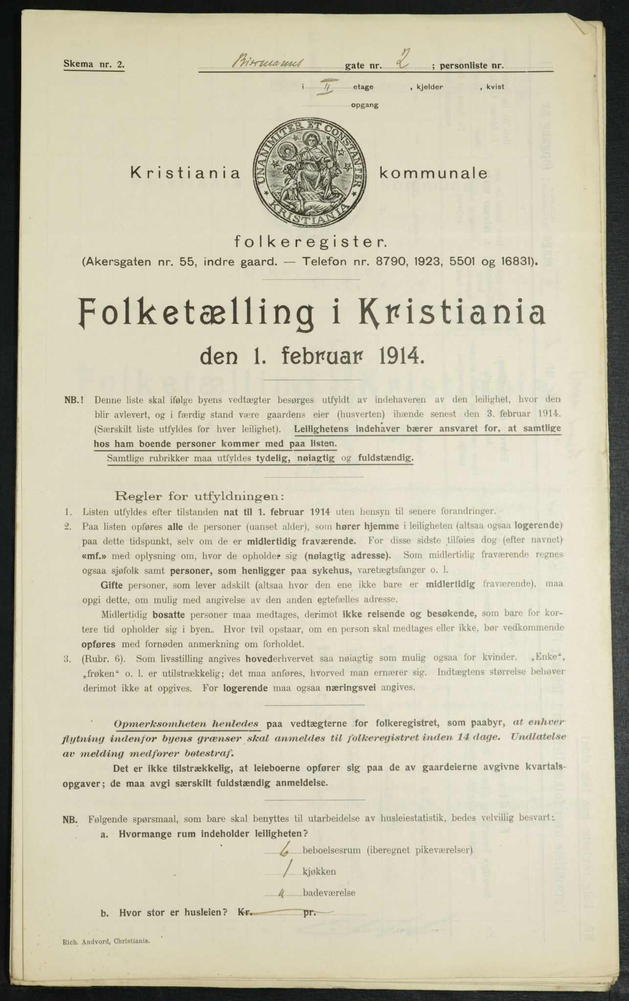 OBA, Municipal Census 1914 for Kristiania, 1914, p. 4781