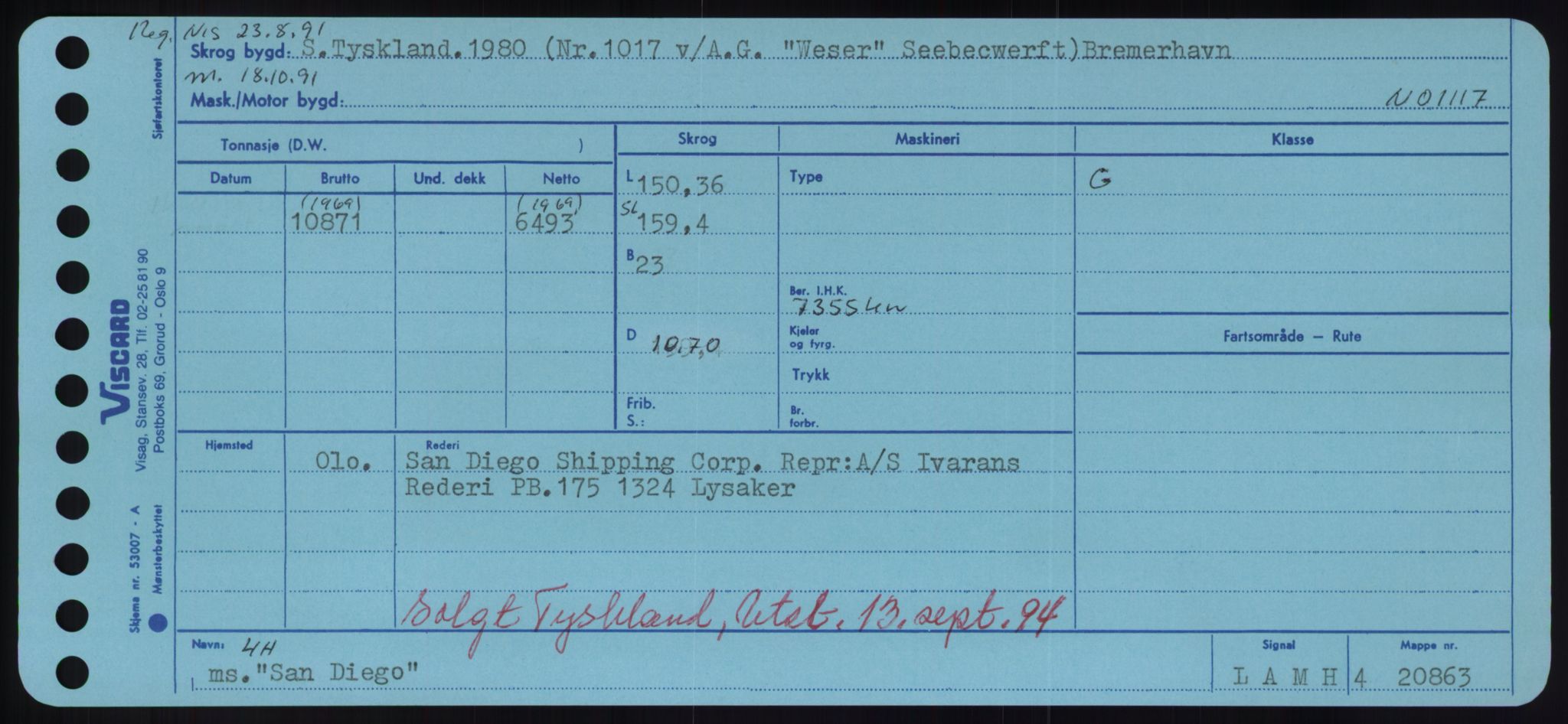 Sjøfartsdirektoratet med forløpere, Skipsmålingen, RA/S-1627/H/Hd/L0032: Fartøy, San-Seve, p. 5