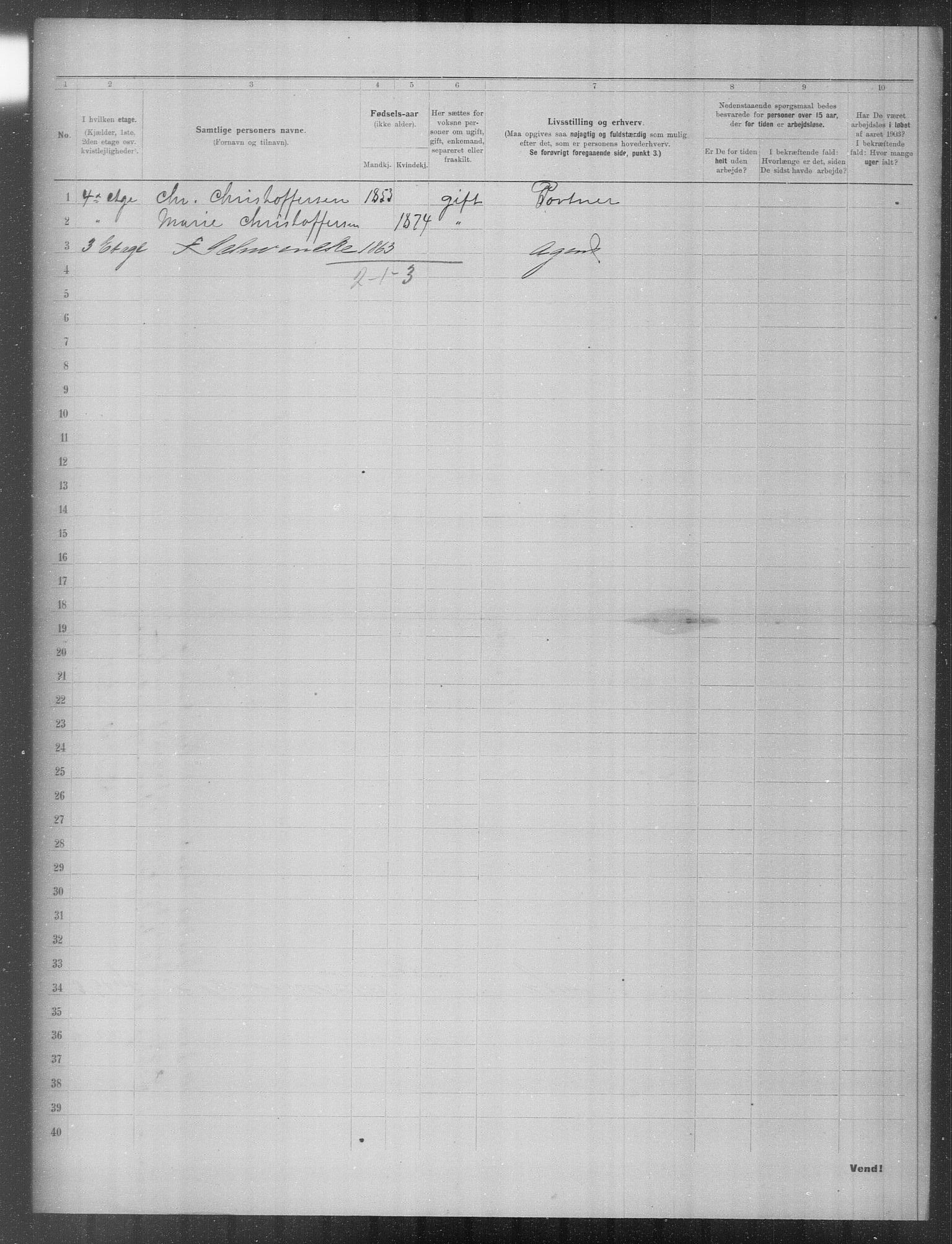 OBA, Municipal Census 1903 for Kristiania, 1903, p. 20035